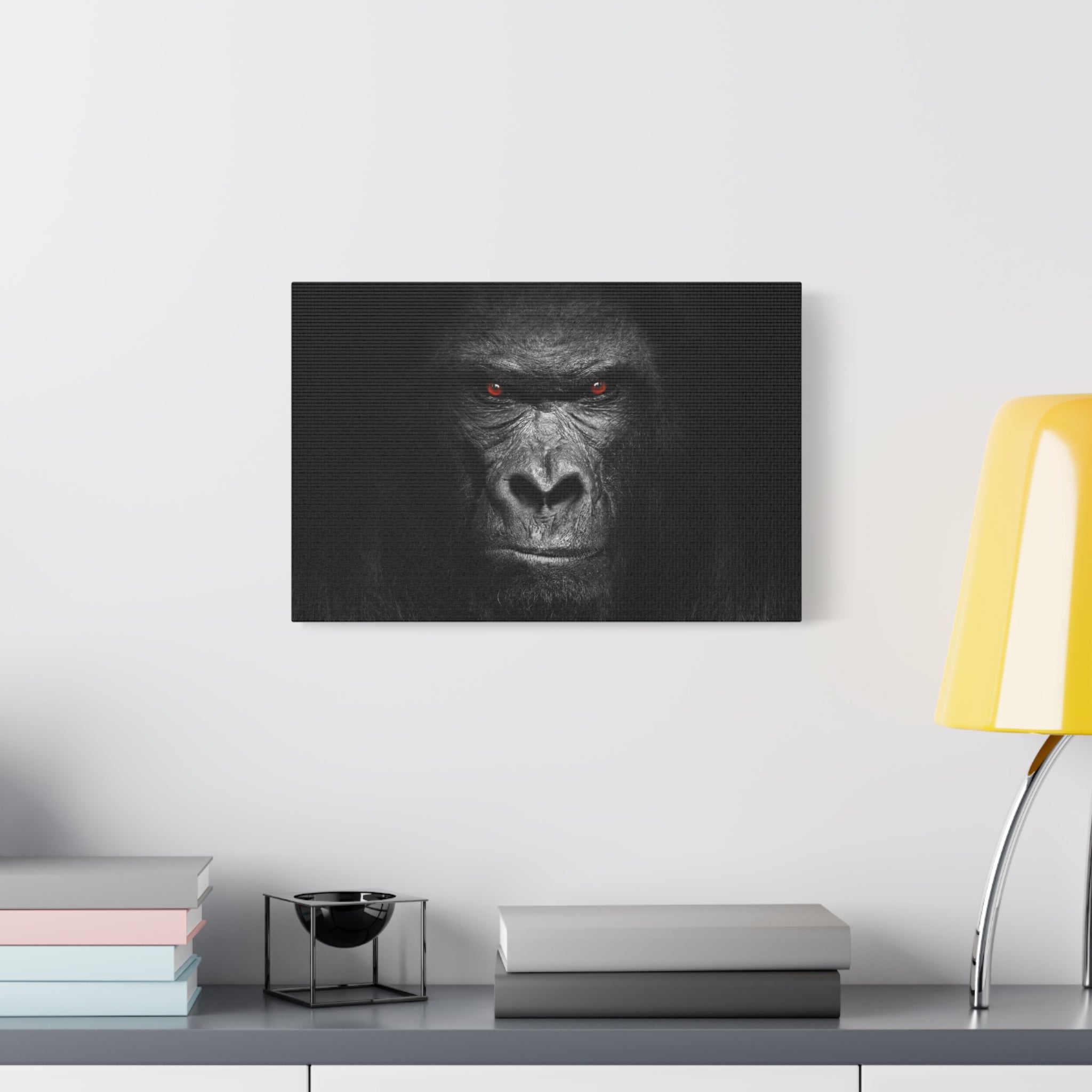 canvas-print-gorilla-face-wall-art-black-and-white-animal-decor-stretched-matte-canvas-wildlife-artwork-jungle-theme-room