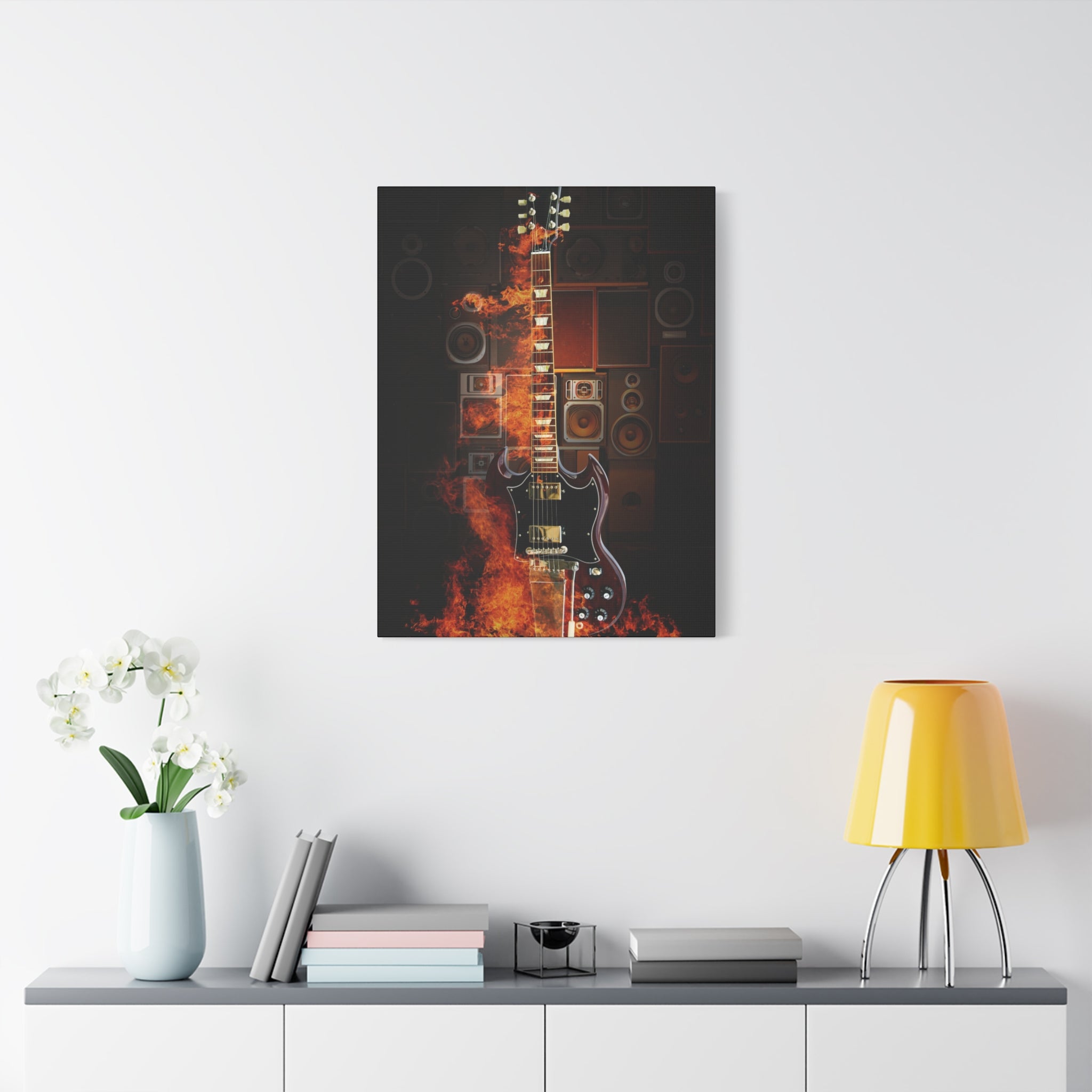 canvas-print-rock-n-roll-guitar-in-fire-home-wall-decor-music-art-gift-matte-stretched-wall-art-musicians-gift-guitarist-deco