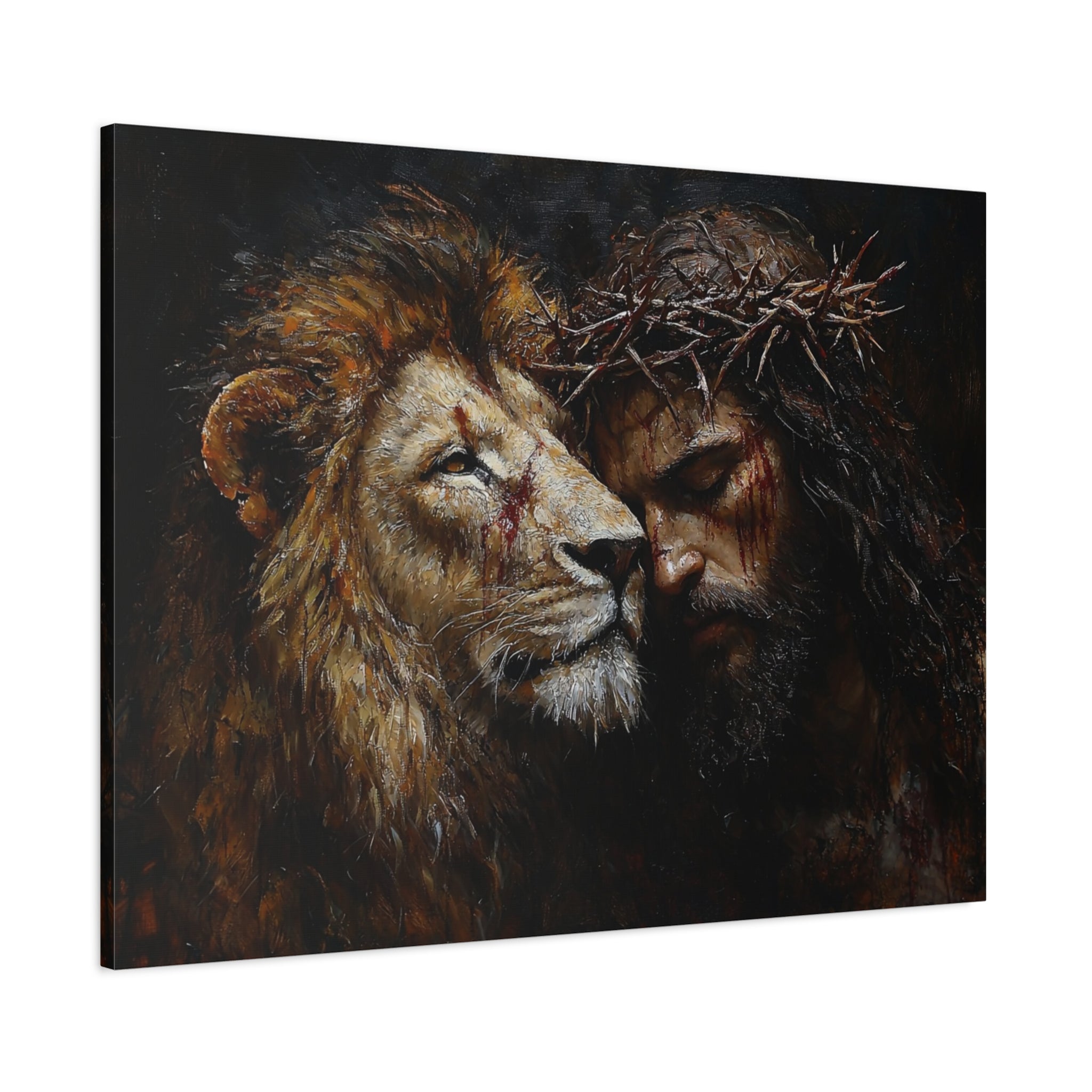 canvas-print-jesus-and-lion-wall-art-christian-home-decor-religious-wall-hanging-inspirational-artwork-gift-for-him-biblical-