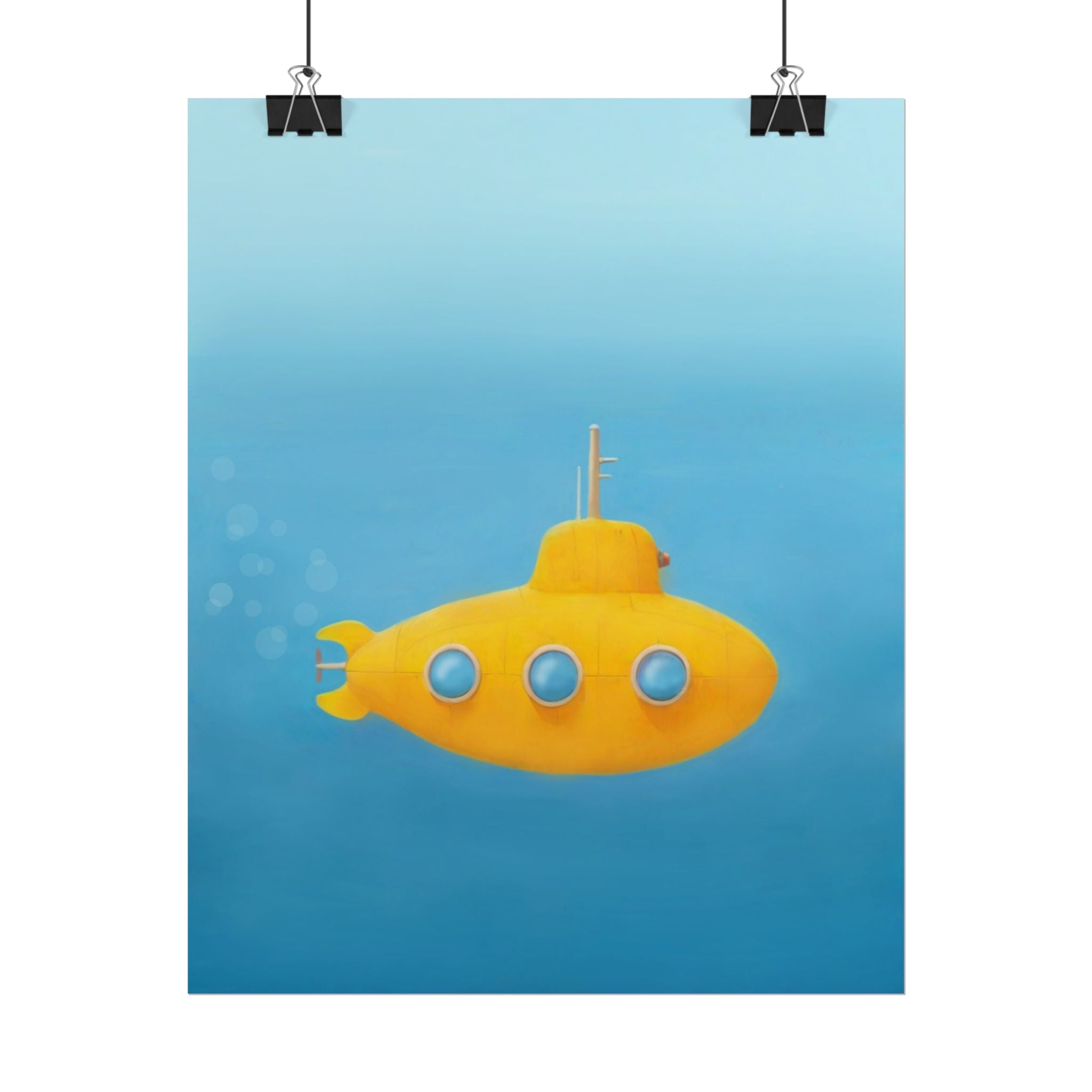yellow-submarine-nursery-poster-art-fine-art-poster-wall-art-submarine-print-yellow-nursery-decor-gender-neutral-nursery