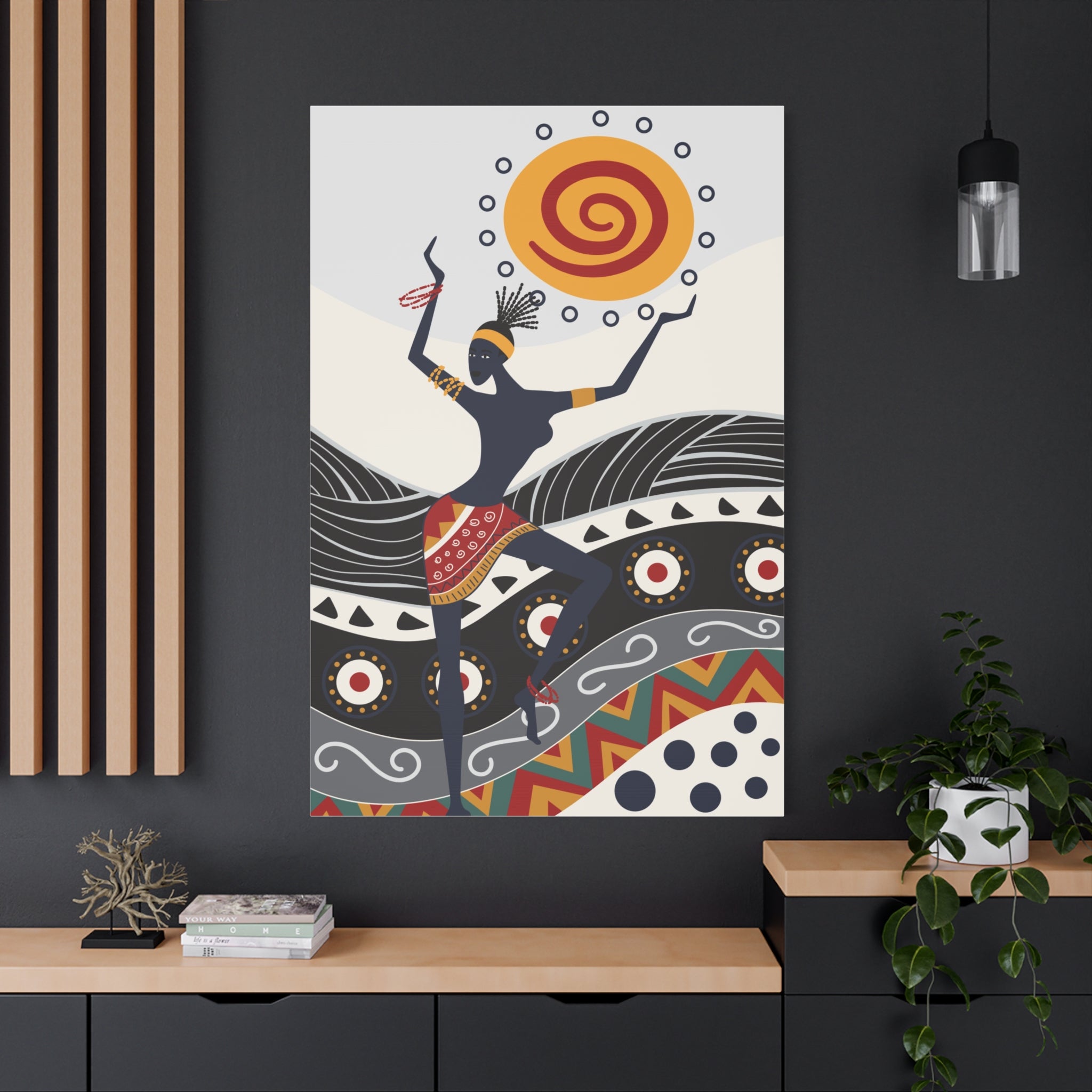 stretched-canvas-print-african-ornament-traditional-dance-wall-decor-african-wall-art-tribal-home-decoration-ethnic-african-a