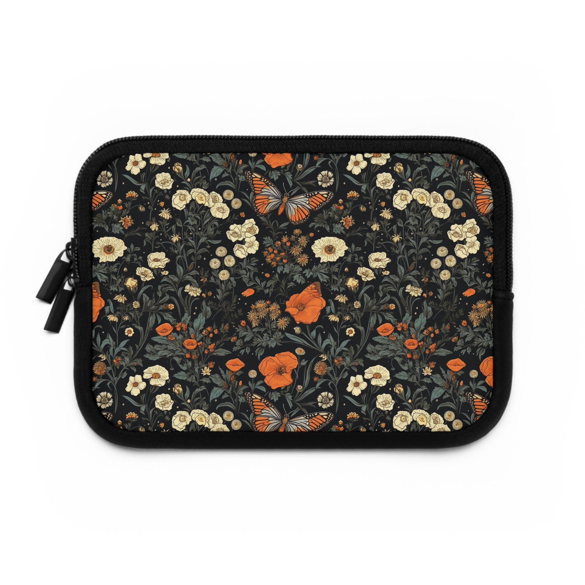 copy-of-laptop-sleeve-cottagecore-dark-flowers-monarch-butterfly-sleeve-macbook-air-sleeve-floral-computer-bag-tech-case-tabl