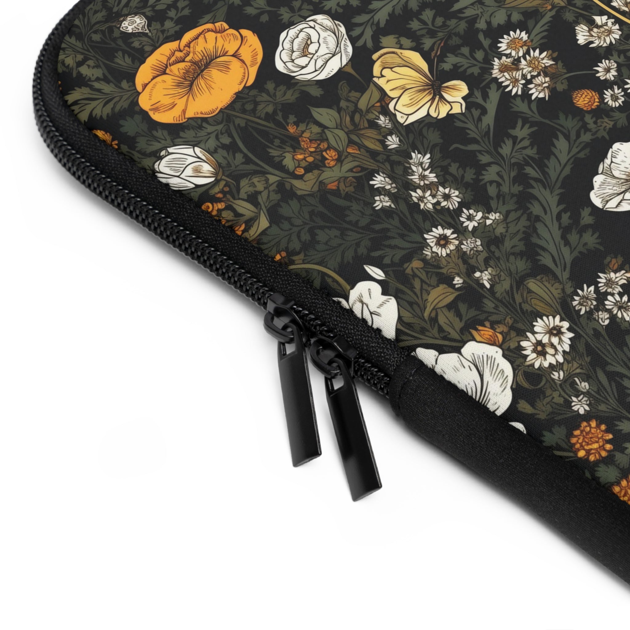laptop-sleeve-cottagecore-dark-wild-flowers-butterfly-macbook-air-sleeve-floral-computer-bag-tech-case-tablet-cover-laptop