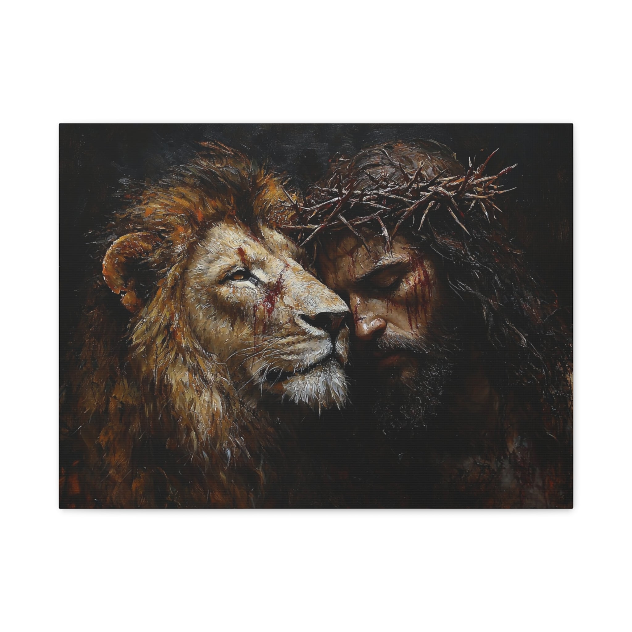 canvas-print-jesus-and-lion-wall-art-christian-home-decor-religious-wall-hanging-inspirational-artwork-gift-for-him-biblical-
