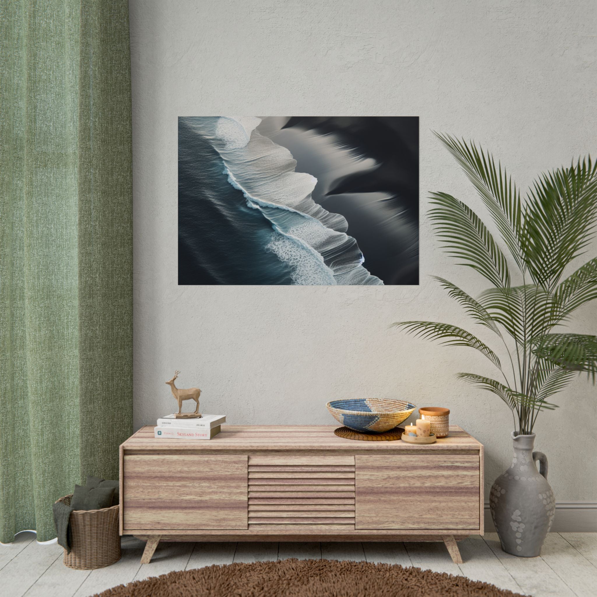 beach-wall-art-ocean-minimalist-poster-print-coastal-photography-ocean-print-sand-landscape-home-office-decoration