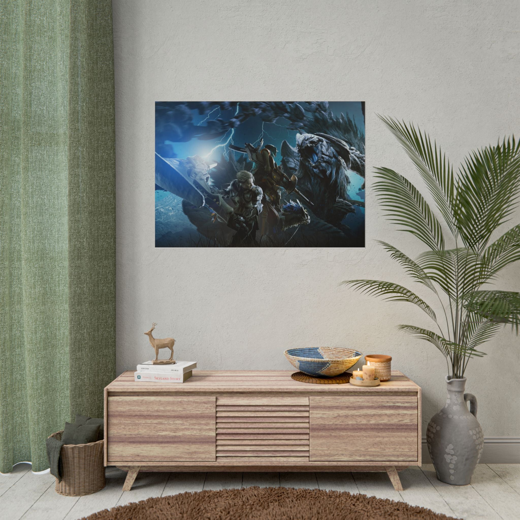monster-hunter-poster-wall-art-matte-print-home-decor-gaming-poster-art-gamer-gift-video-game-art-hunter-fan