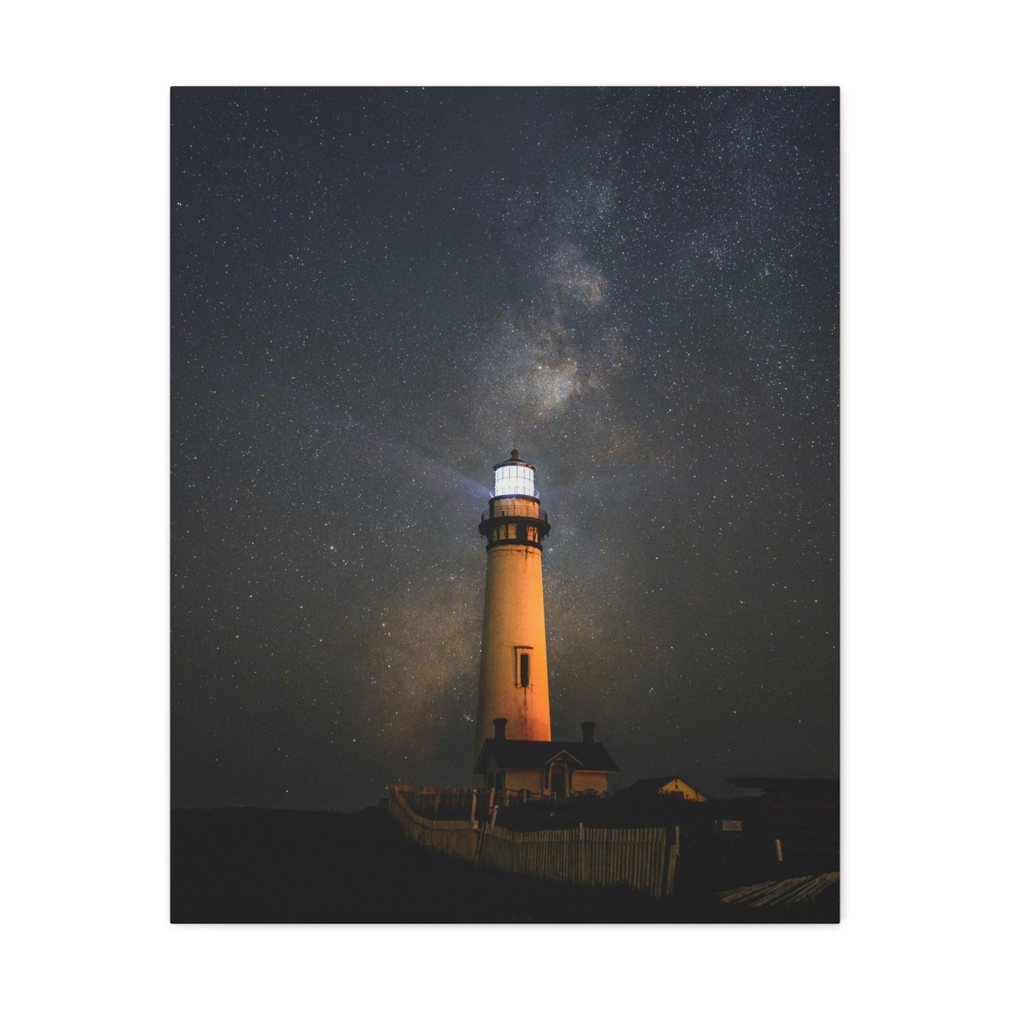 canvas-print-lighthouse-on-rock-matte-canvas-stretched-1-25-inch-coastal-wall-art-nautical-decor-beach-house-decoration-seasi