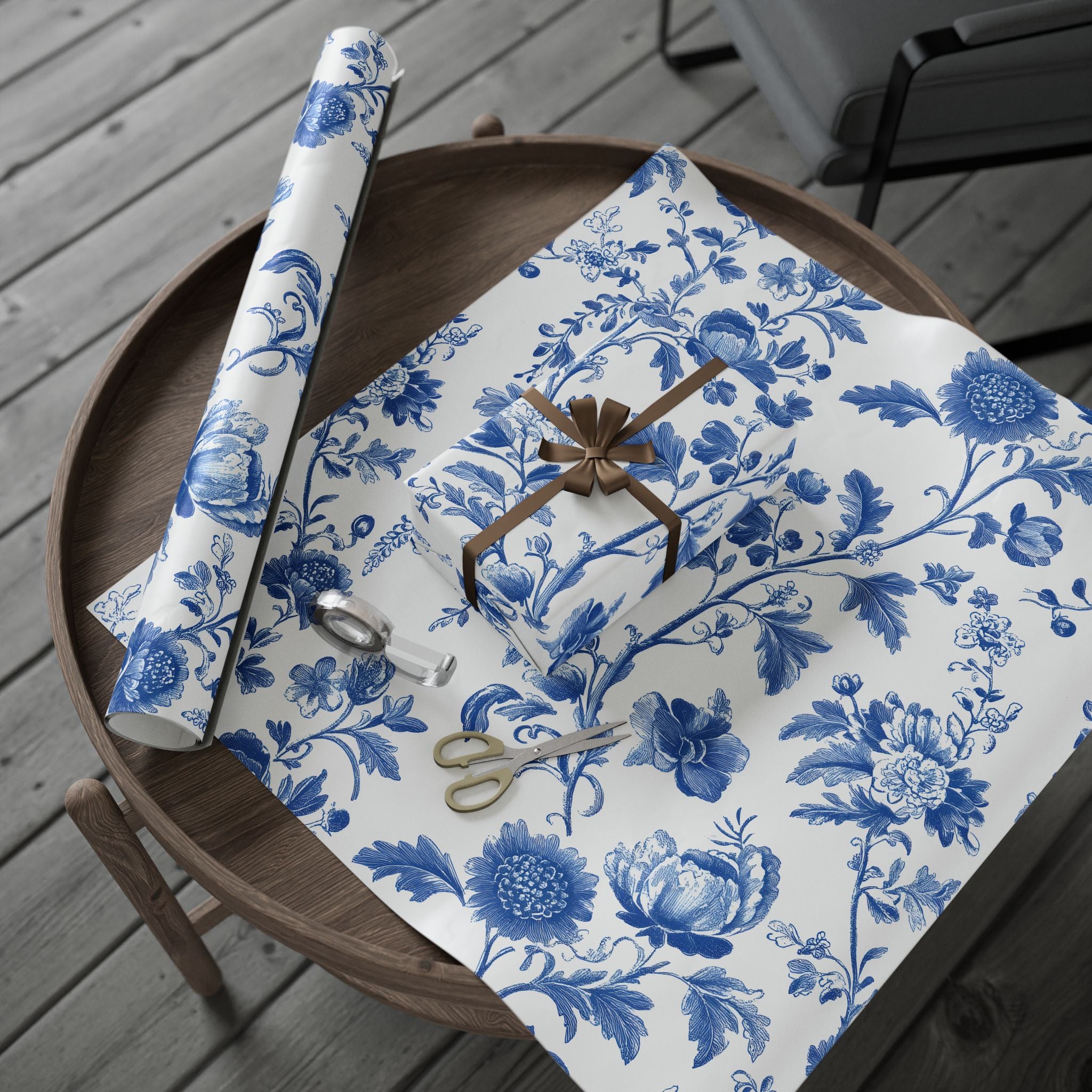 wrapping-papers-blue-french-toile-floral-elegant-gift-wrap-holiday-gift-wrap-birthday-wrapping-paper-wedding-gift-wrap-christ