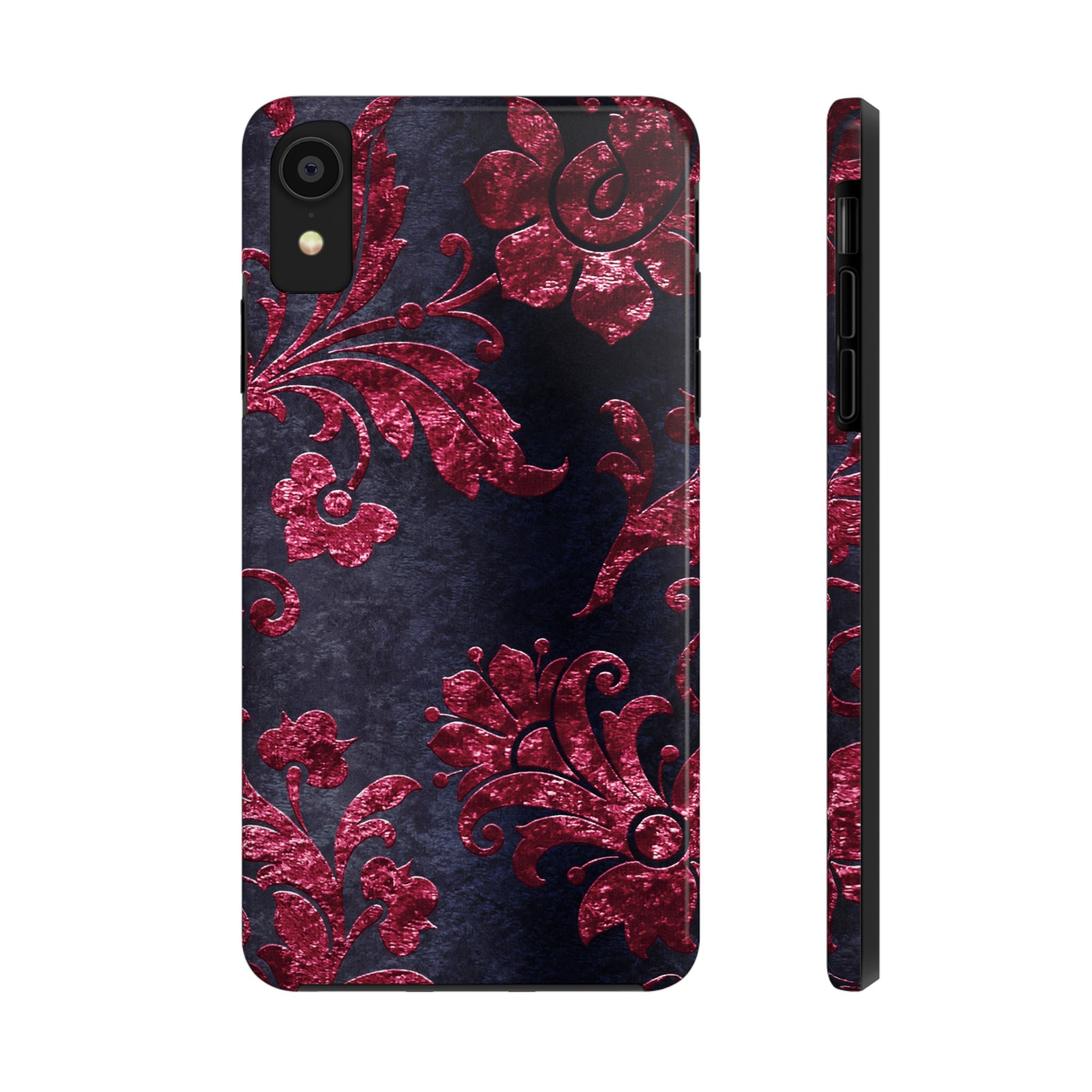 embossed-burgundy-velvet-tough-iphone-case-protective-iphone-cover-heavy-duty-iphone-case-rugged-phone-case-durable-smartphon