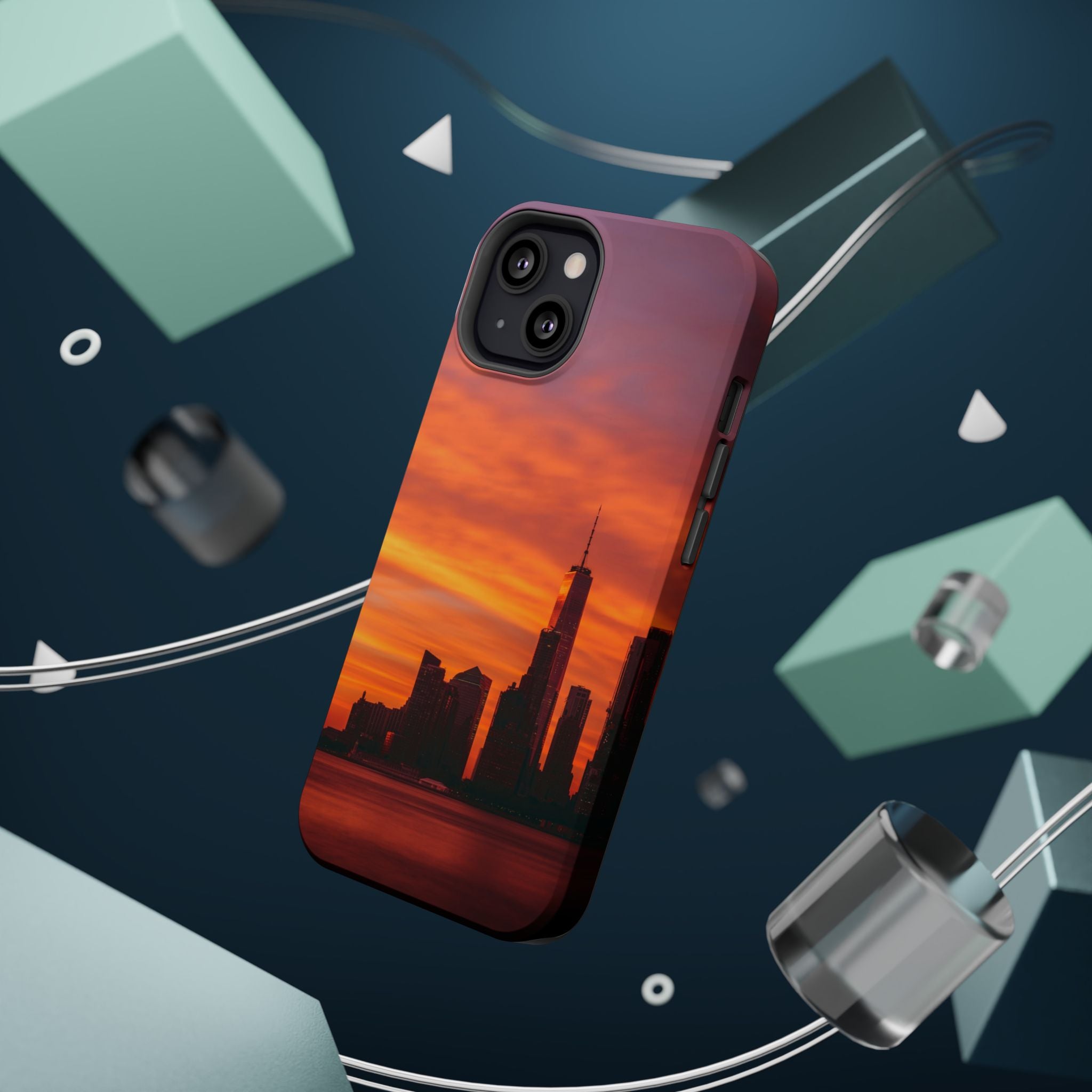 sunset-nyc-cityscape-magnetic-tough-case-durable-phone-protector-new-york-tough-case-gift-for-photographers-urban-aesthetic
