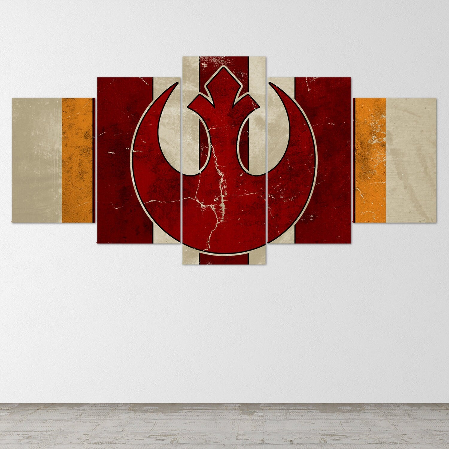 star-wars-rebellion-symbol-flag-5-piece-canvas-wall-art-x-wing-canvas-print-star-wars-landscape-darth-vader-decor-art-multi-p