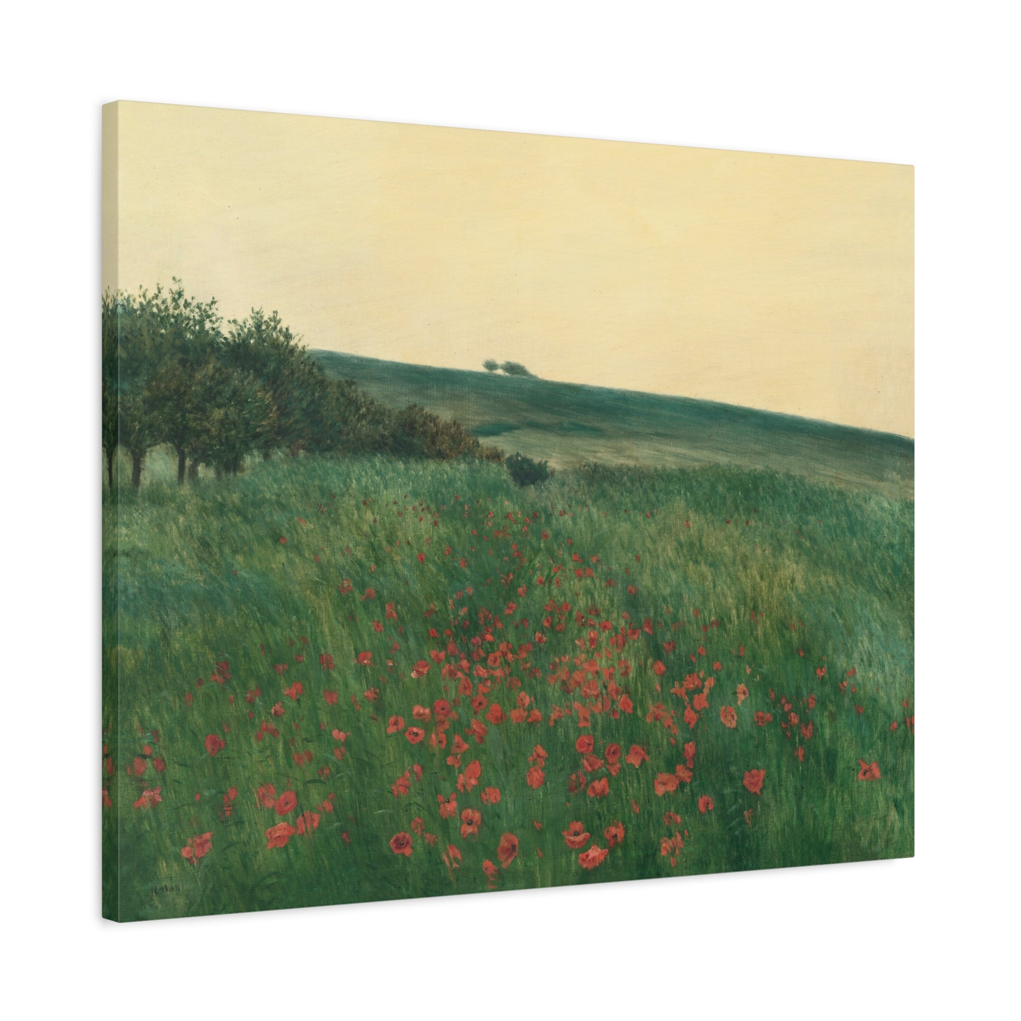 canvas-print-fields-art-print-fields-landscape-painting-red-poppies-frantisek-kavan-rustic-canvas-wall-art-farmhouse-wall-dec