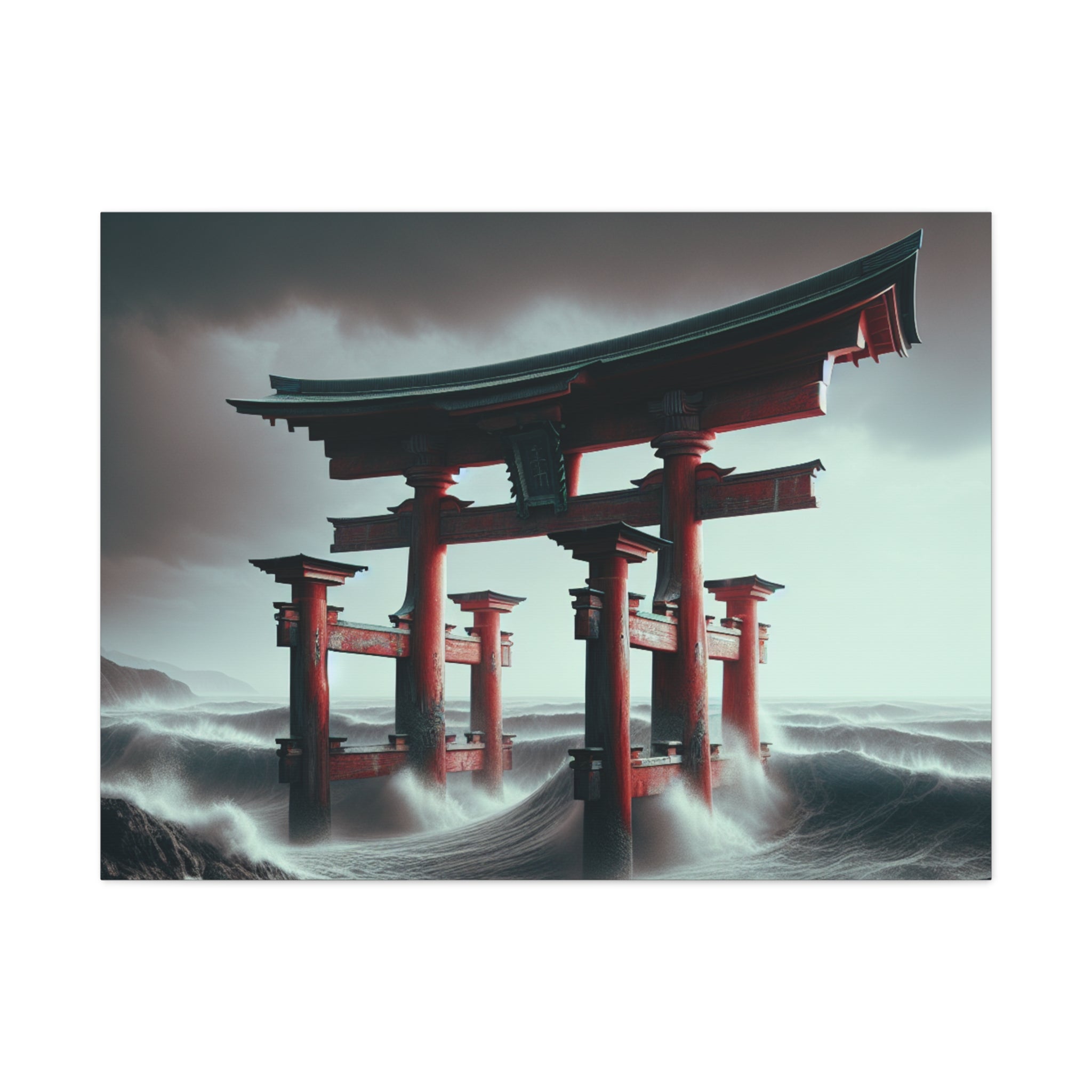 canvas-art-japanese-torri-gate-geisha-wall-decor-matte-stretched-artwork-home-decoration-asian-inspired-painting-oriental-roo