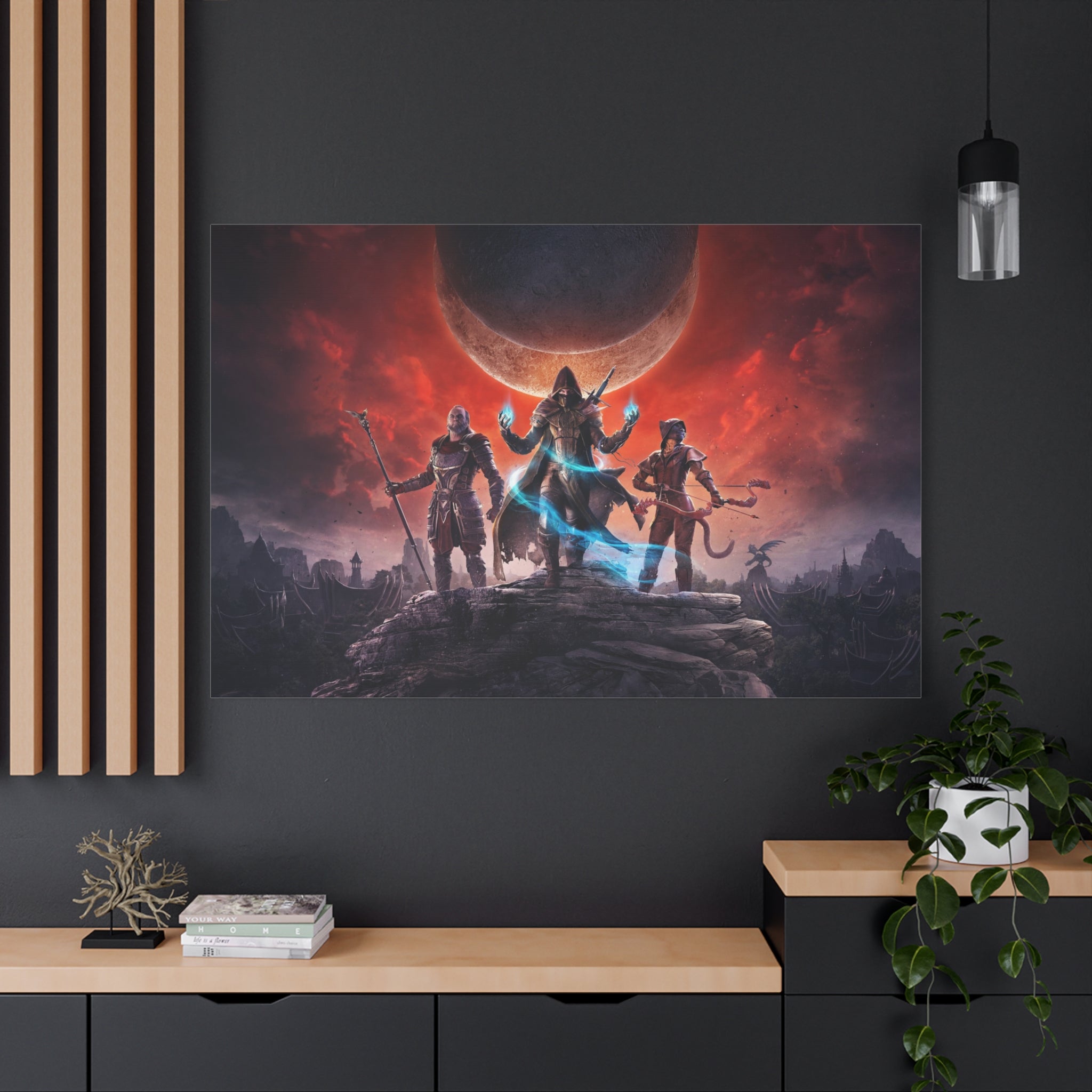 The Elder Scrolls Elsweyr, Skyrim Canvas Wall Art - Dragon Game Canvas Print Room Decor, Gaming Wall Art, Skyrim Gift