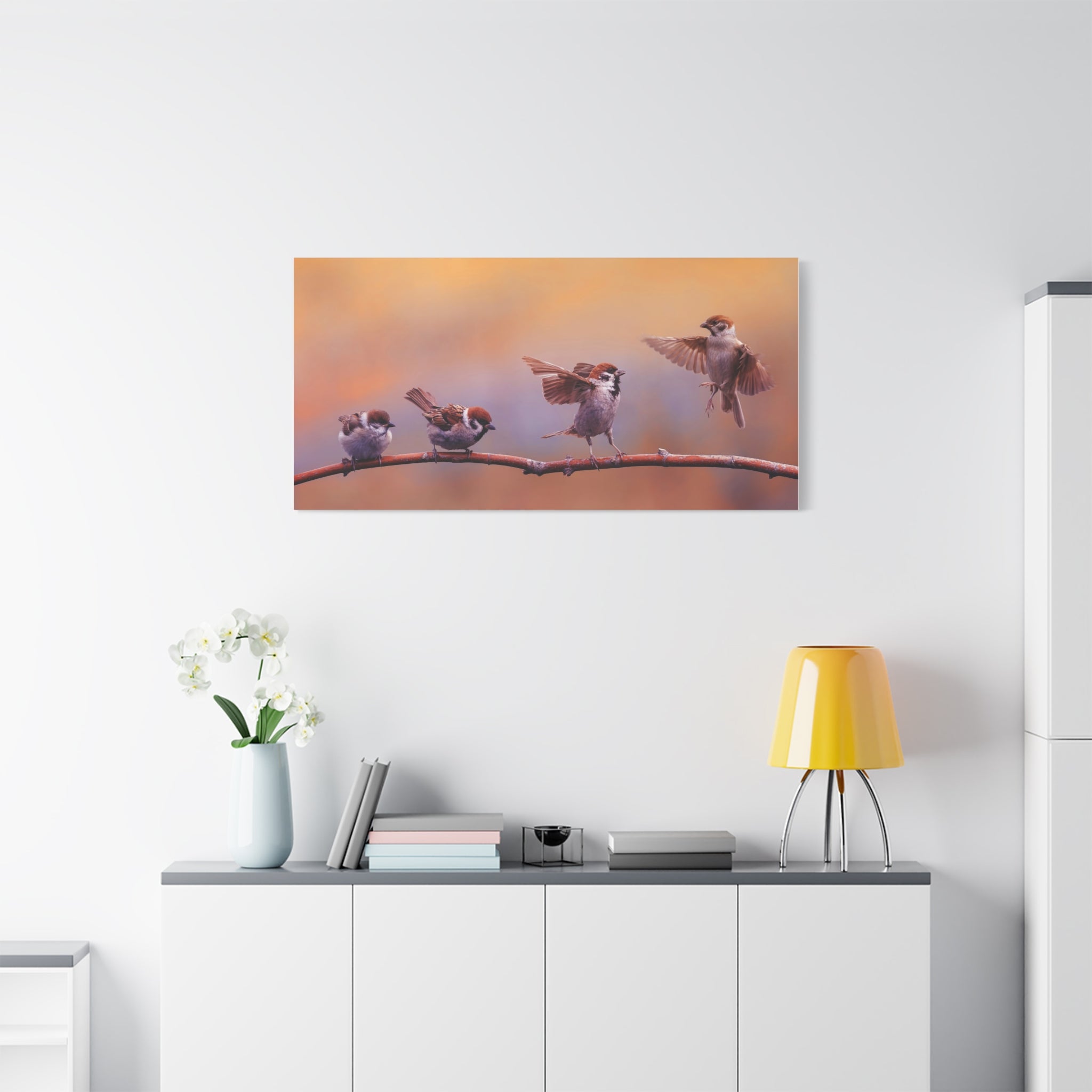 canvas-wall-art-sparrow-bird-lift-off-birds-lover-farmhouse-decor-matte-canvas-print-nature-wall-art-panoramic-animals