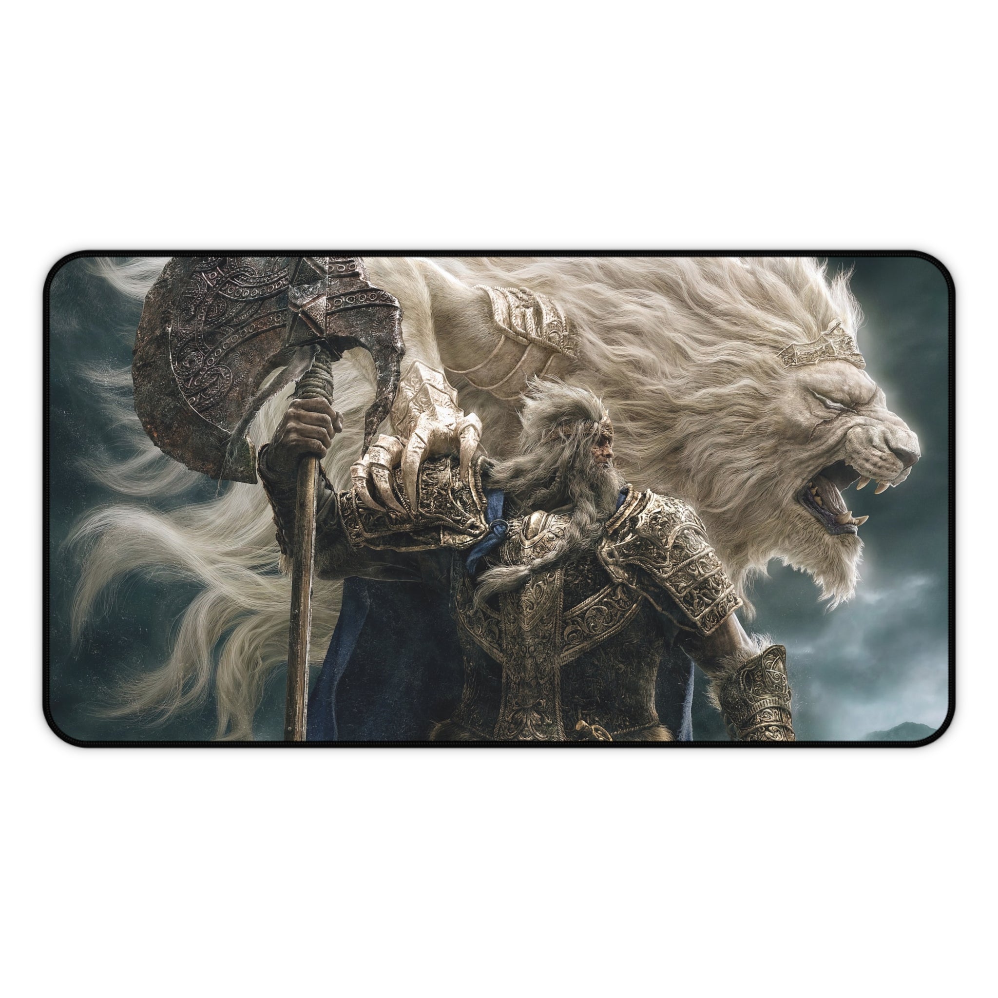 elden-ring-white-lion-mouse-pad-xl-gaming-desk-pad-shadow-of-the-erdtree-medival-armor-gamer-setup-d