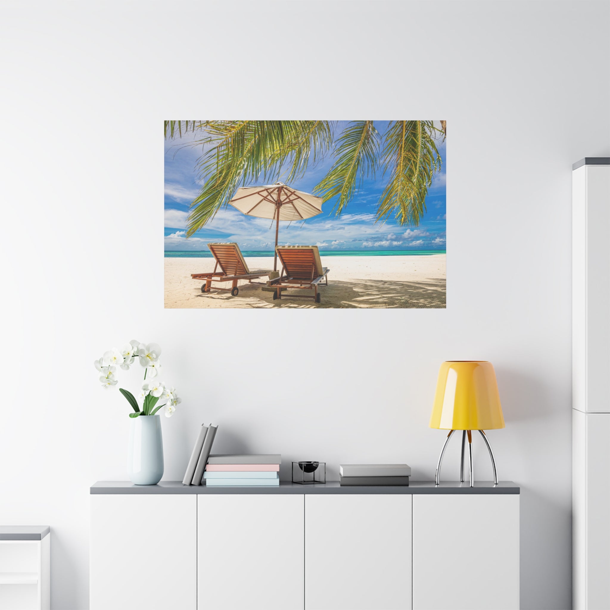 canvas-print-beach-scene-wall-art-coastal-decor-ocean-view-stretched-matte-canvas-print-home-decoration-beach-chairs-tropical