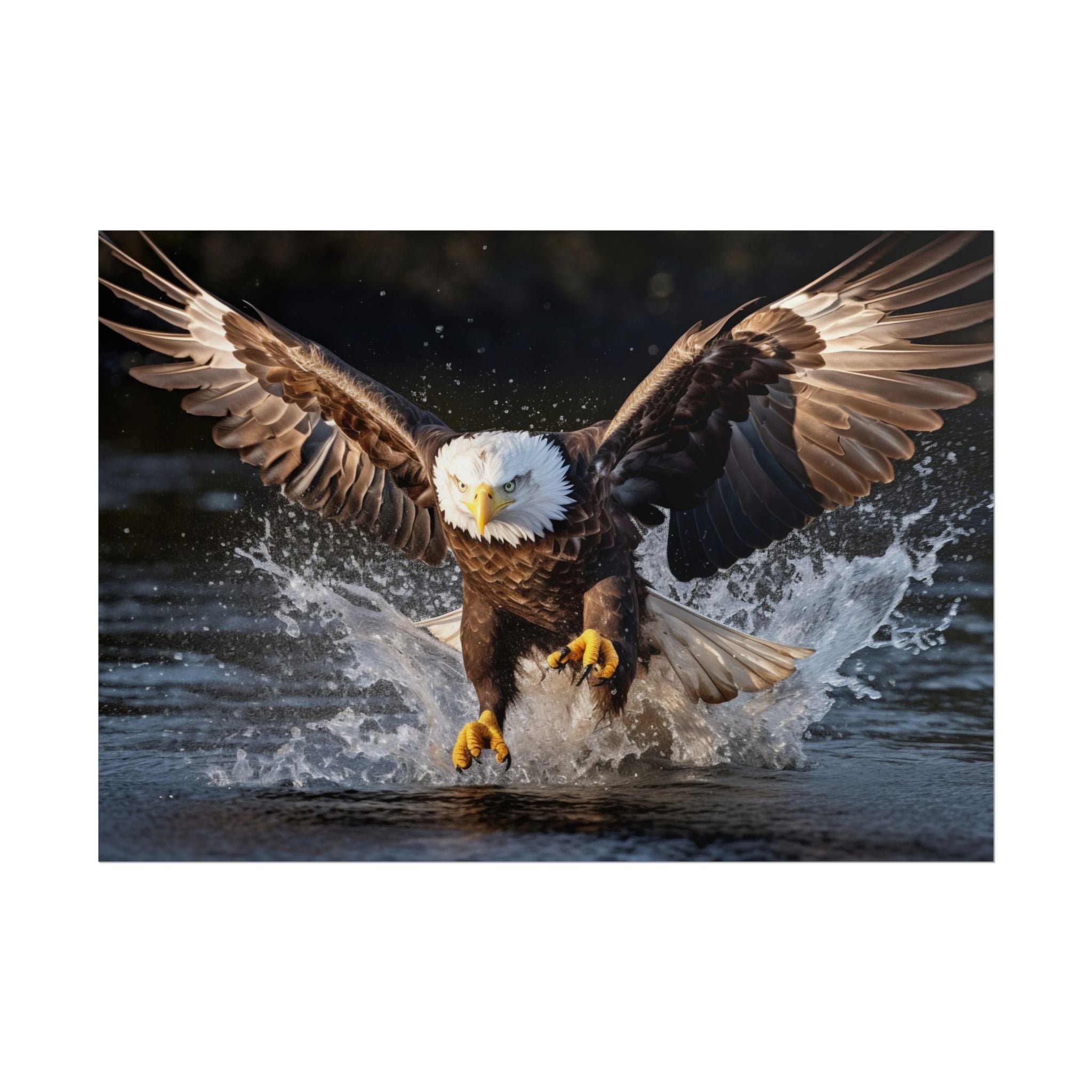 hunting-eagle-fine-art-poster-print-home-decor-wildlife-art-bird-lover-gift-living-room-decoration-eagle-decor