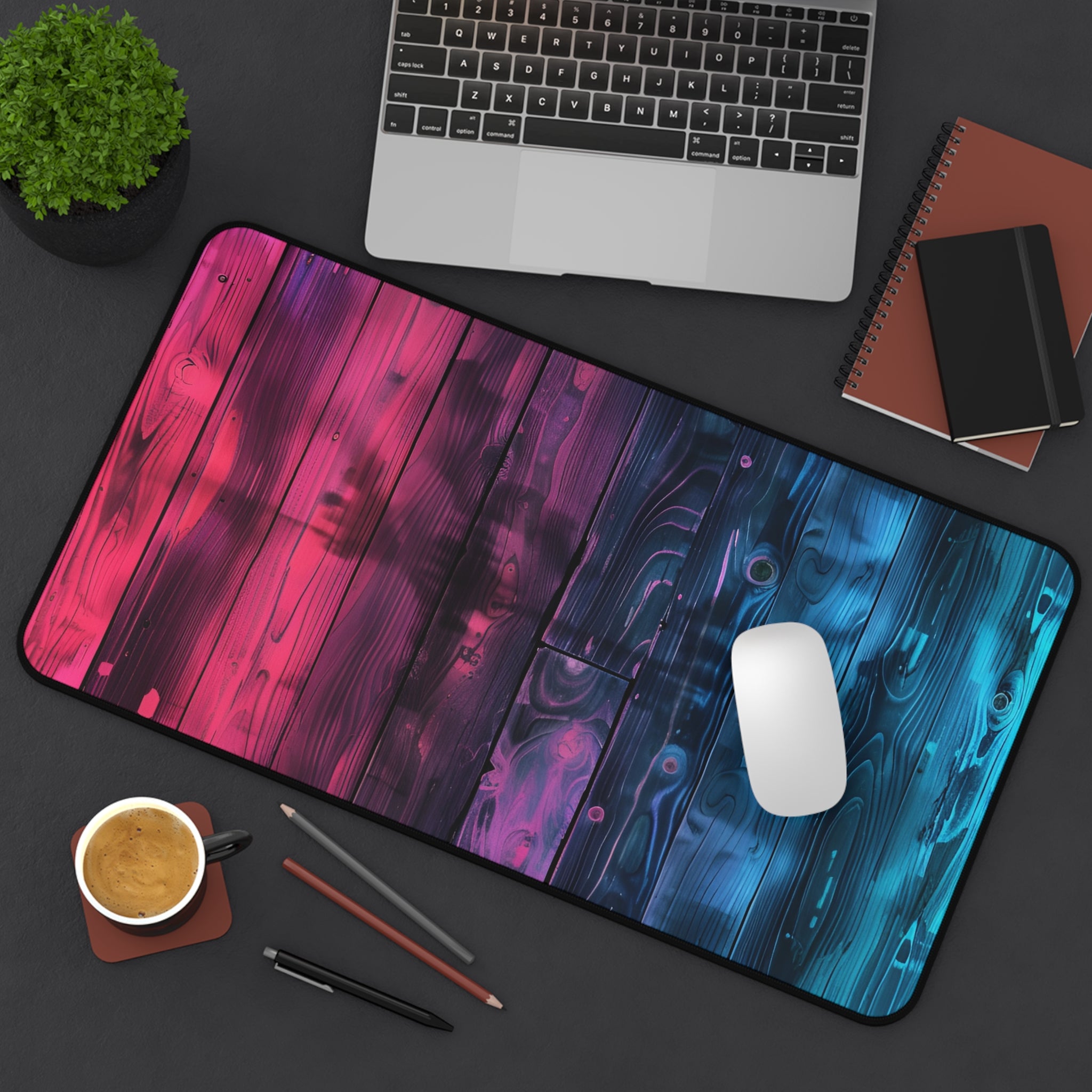 colorful-neon-wood-wall-large-desk-mat-gaming-mouse-pad-vibrant-decor-rainbow-neon-wood-pattern-desk-mat