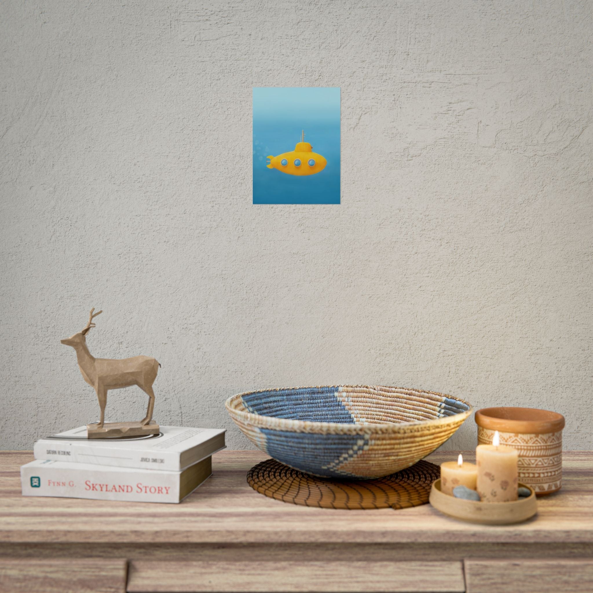 yellow-submarine-nursery-poster-art-fine-art-poster-wall-art-submarine-print-yellow-nursery-decor-gender-neutral-nursery