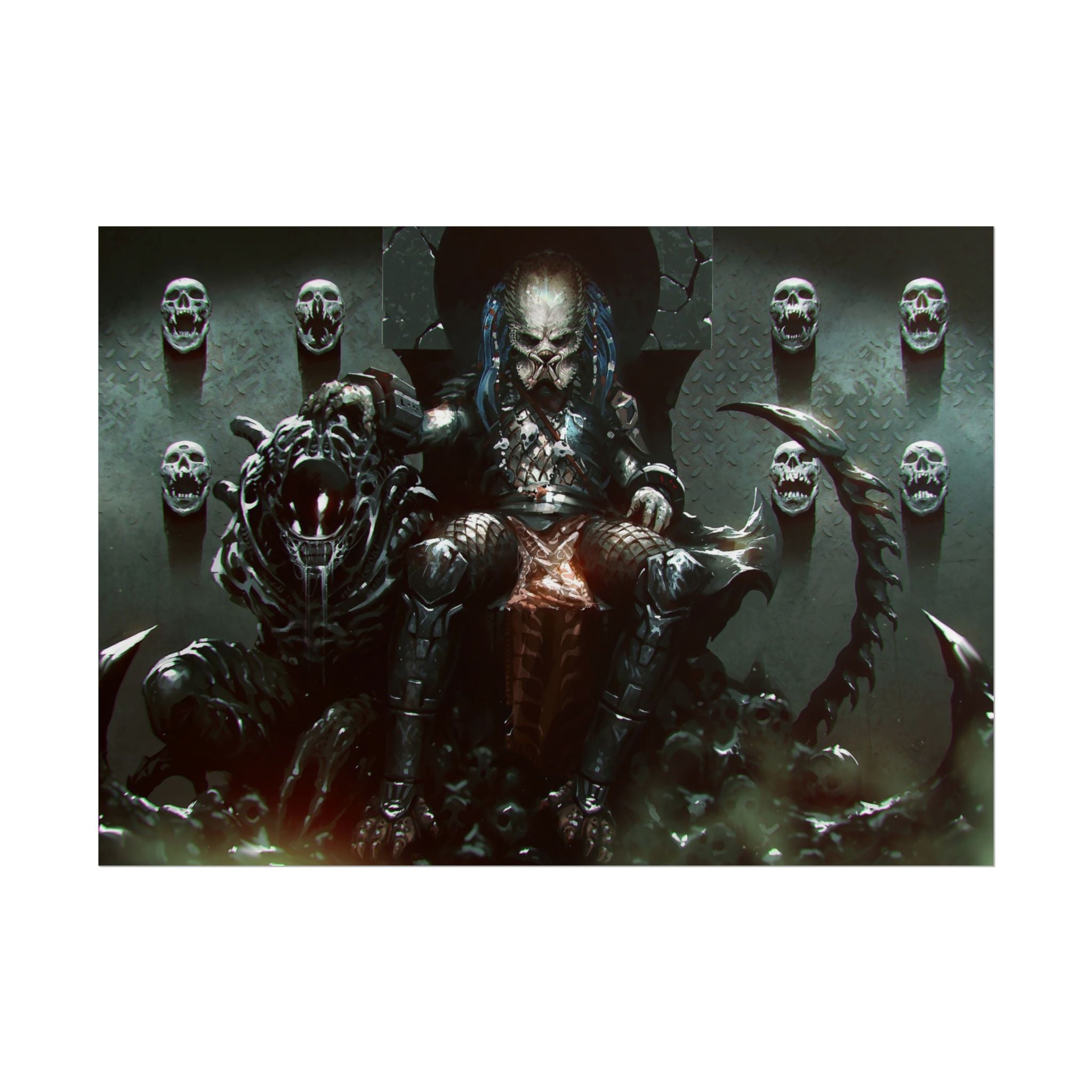 predator-alien-poster-art-xenomorph-movie-poster-print-alien-wall-art-sci-fi-home-decor-geek-wall-decor