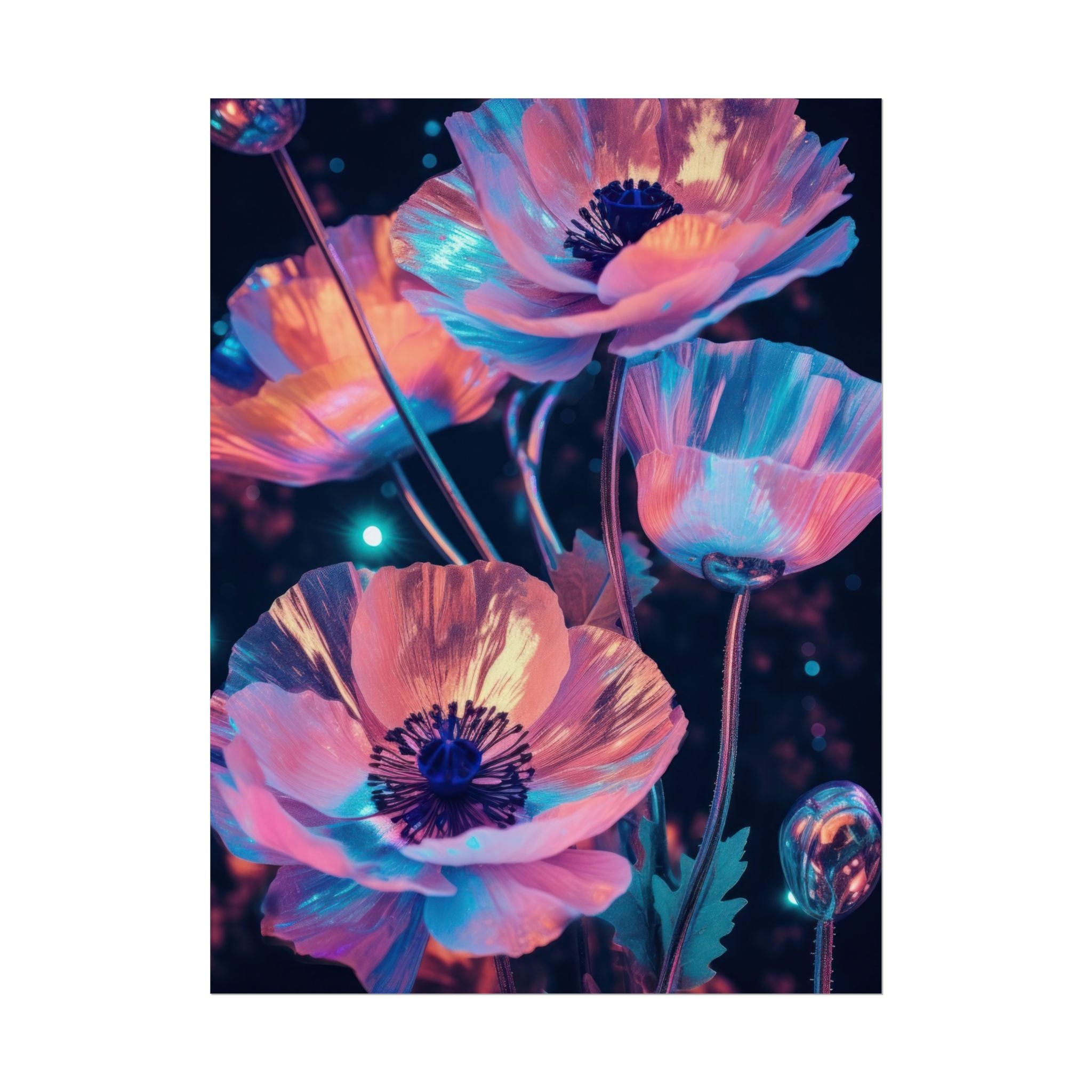 poppy-flower-poster-art-pearl-floral-wall-art-floral-print-flower-print-nature-wall-decor-flower-wall-decor-housewarming-gift