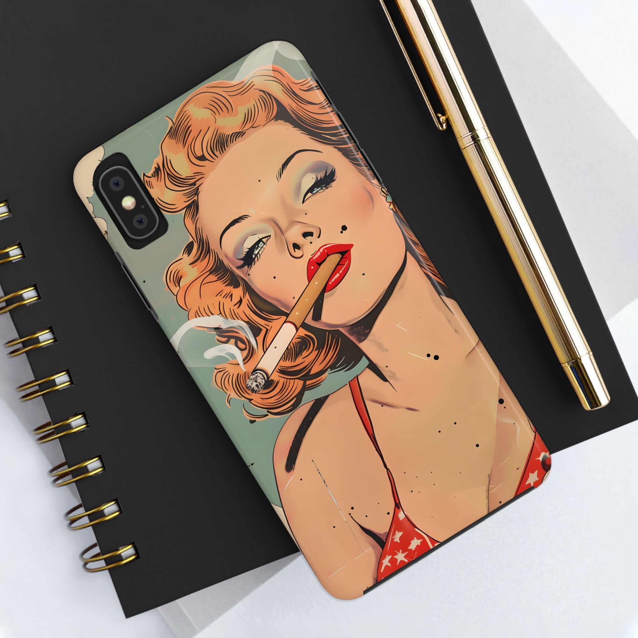 tough-phone-cases-vintage-pin-up-girl-iphone-cover-strong-phone-protector-retro-pinup-design-protective-smartphone-case