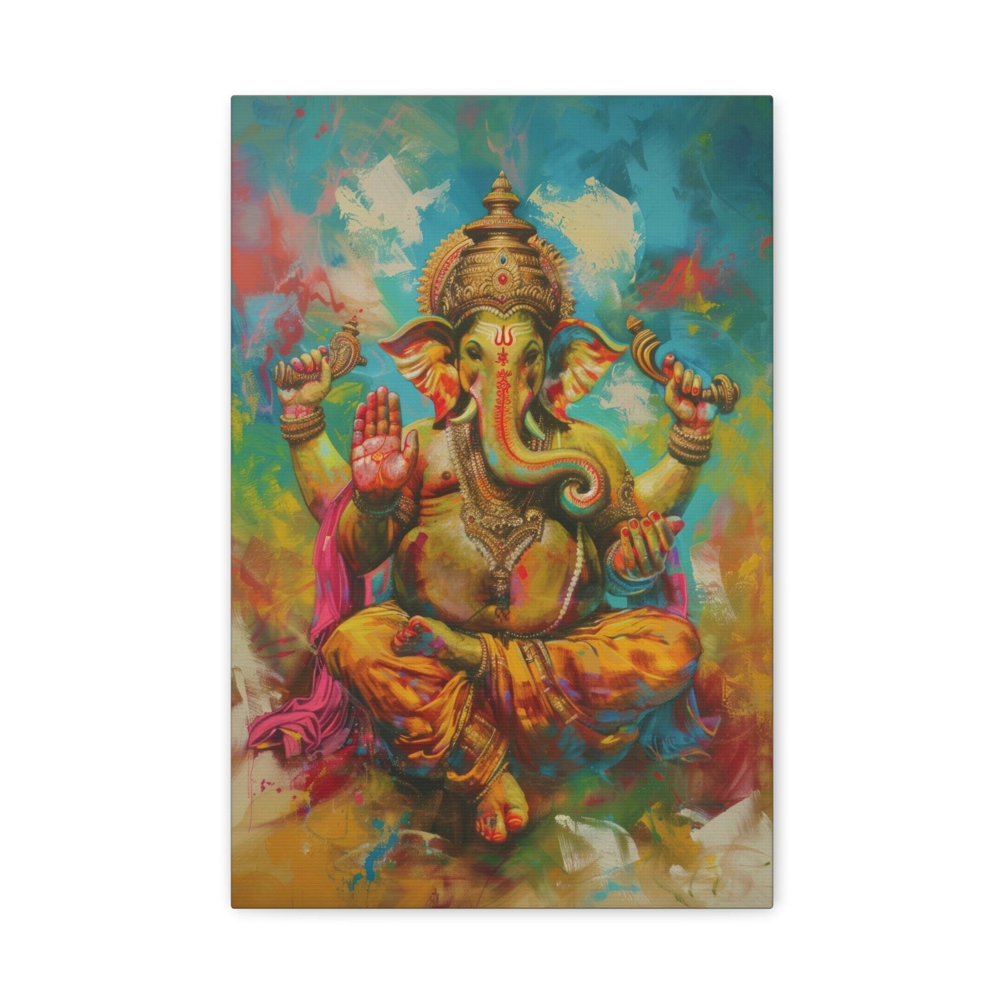 colorful-ganesha-canvas-print-wall-art-decor-spiritual-home-decor-lord-ganesha-deity-art-hindu-god-painting-ethnic-wall-hangi