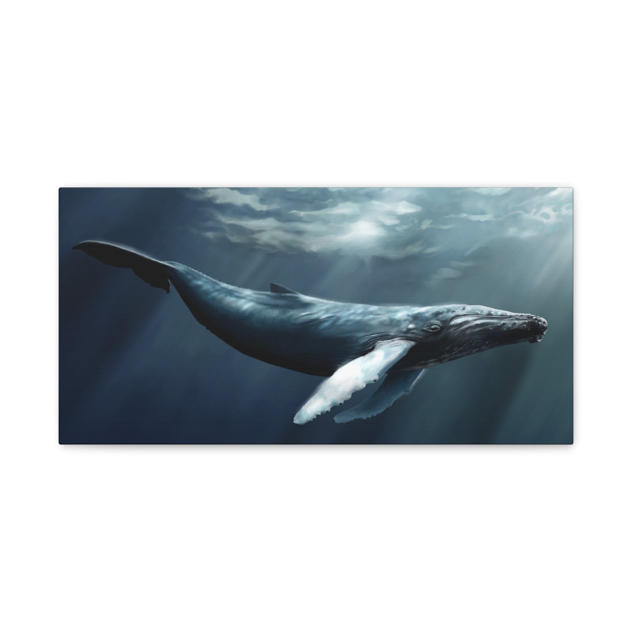 canvas-art-humpback-whale-wall-decor-matte-stretched-print-underwater-ocean-painting-nautical-home-decor-sea-life-artwork-wha