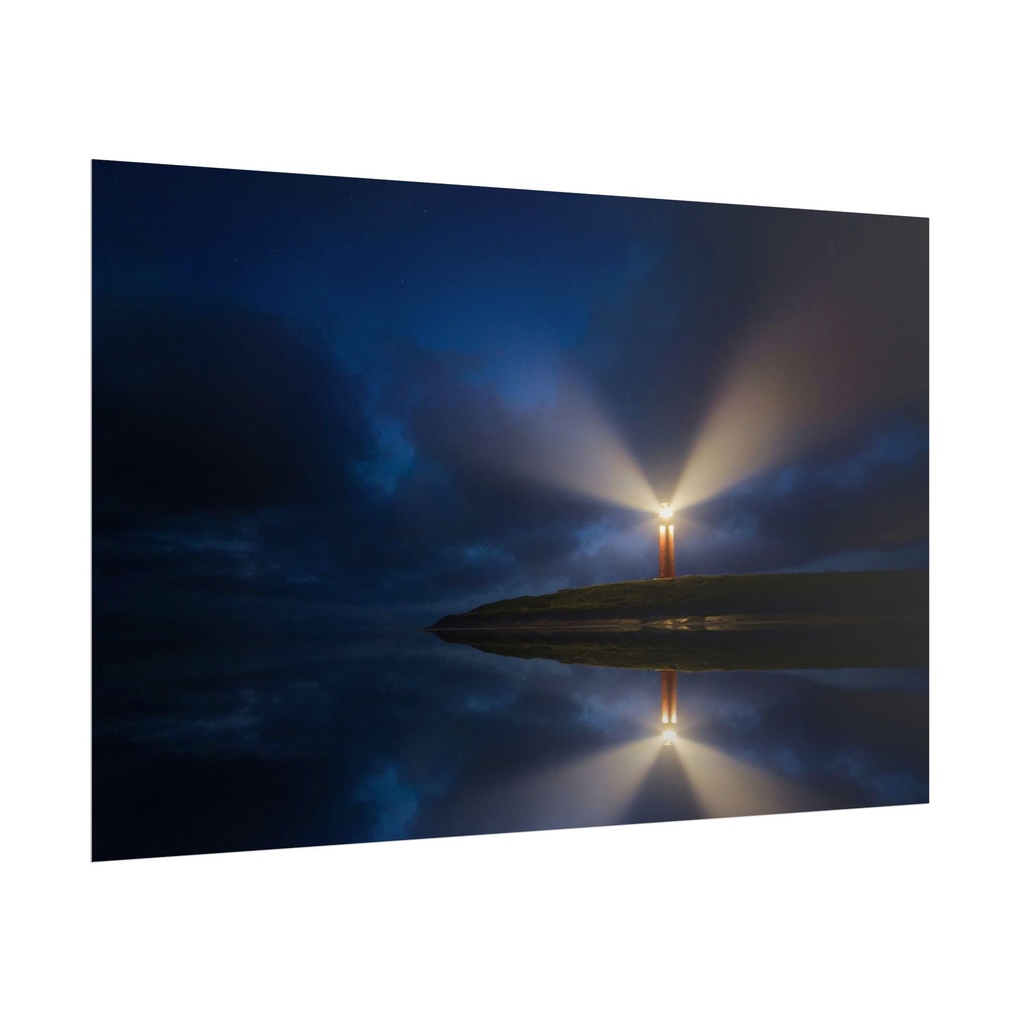 lighthouse-on-rock-poster-wall-art-coastal-wall-decor-nautical-decor-beach-house-decoration-seaside-wall