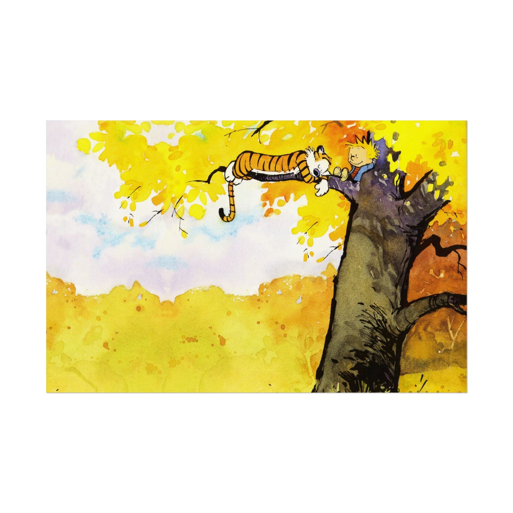 Calvin and Hobbes Poster Wall Art - Cartoon Wall Decor - Unique Birthday Gift for Fans - Timeless Comic Book Art