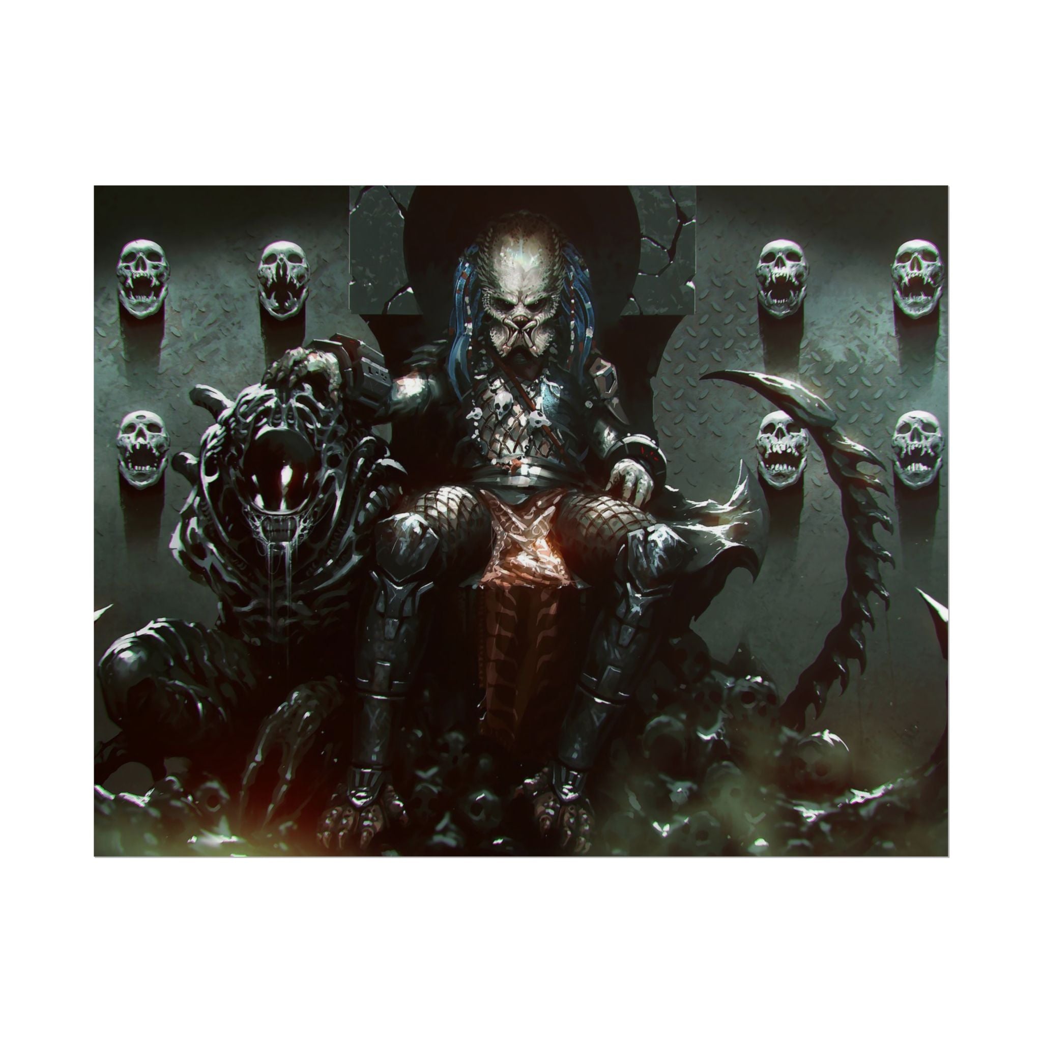predator-alien-poster-art-xenomorph-movie-poster-print-alien-wall-art-sci-fi-home-decor-geek-wall-decor
