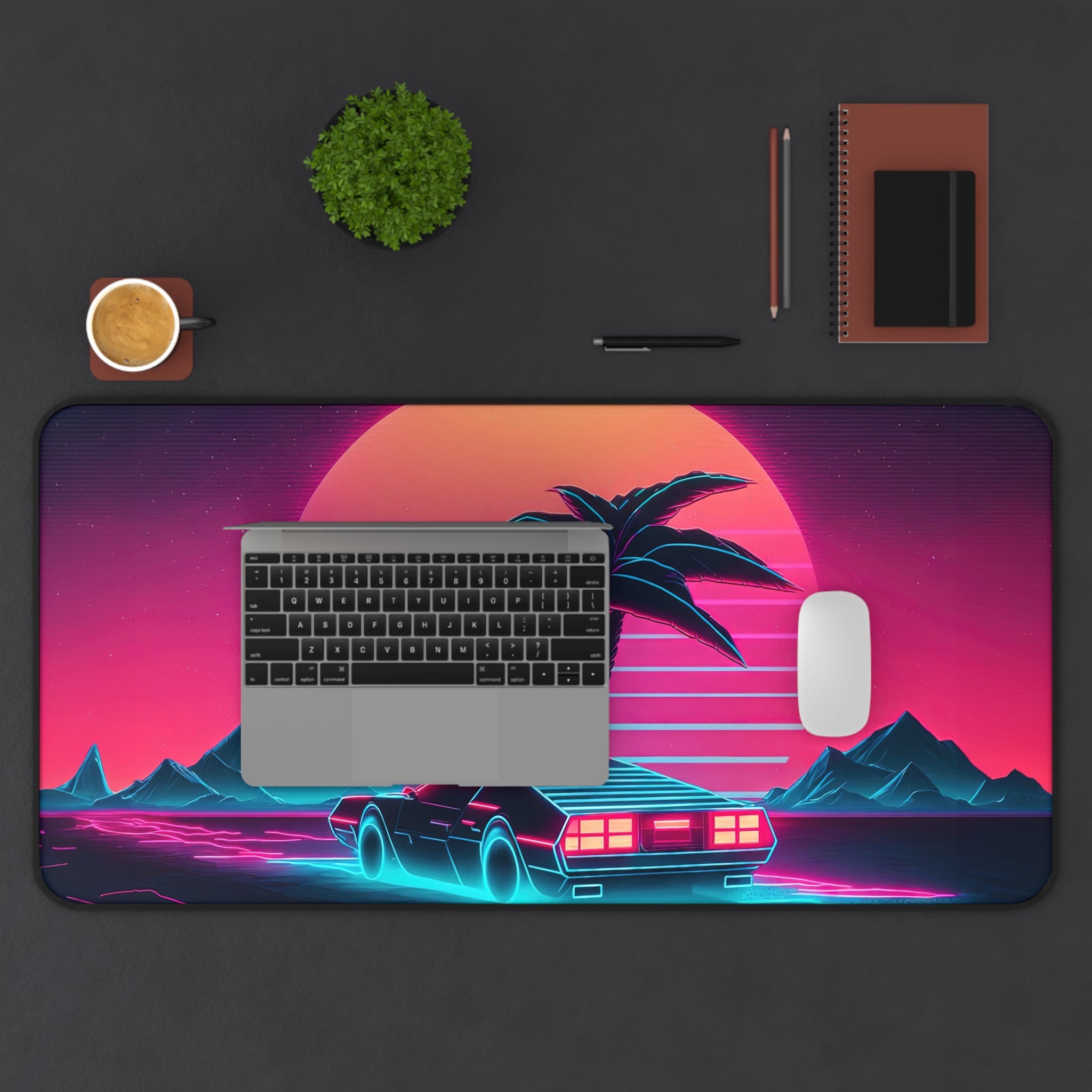 vaporwave-palm-tree-road-mouse-pad-retrowave-delorean-desk-mat-neon-synthwave-desk-pad-vaporwave-sun-and-mountains