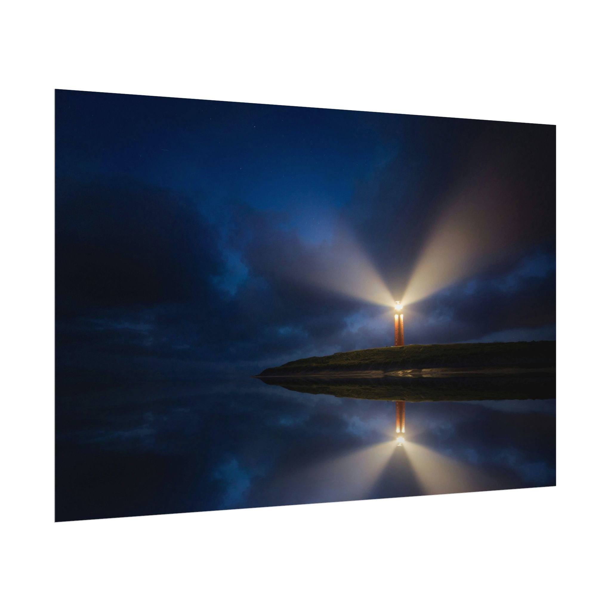 lighthouse-on-rock-poster-wall-art-coastal-wall-decor-nautical-decor-beach-house-decoration-seaside-wall