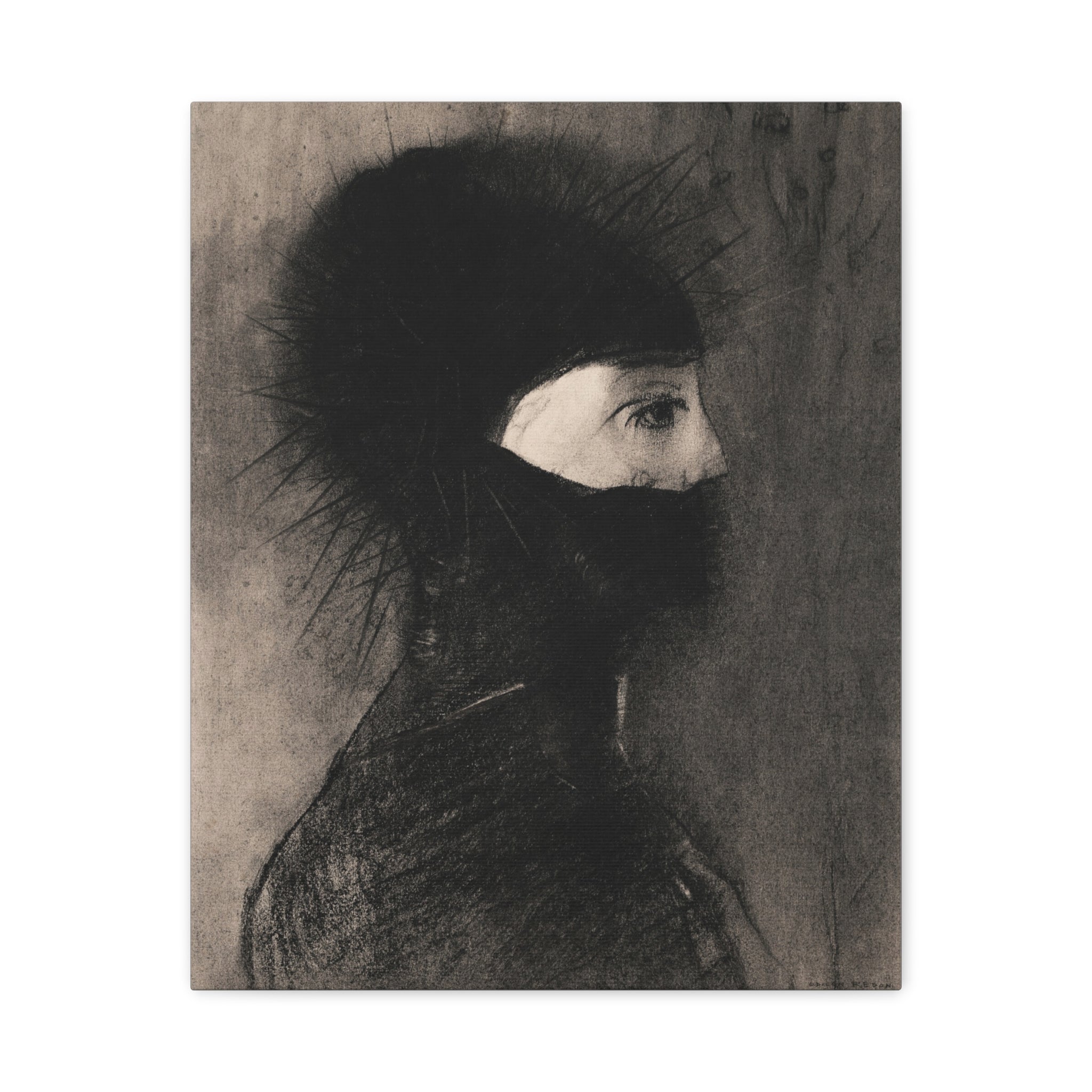 canvas-wall-art-armor-by-odilon-redon-vintage-woman-illustration-post-impressionism-art-wall-decor-matte-canvas-stretched
