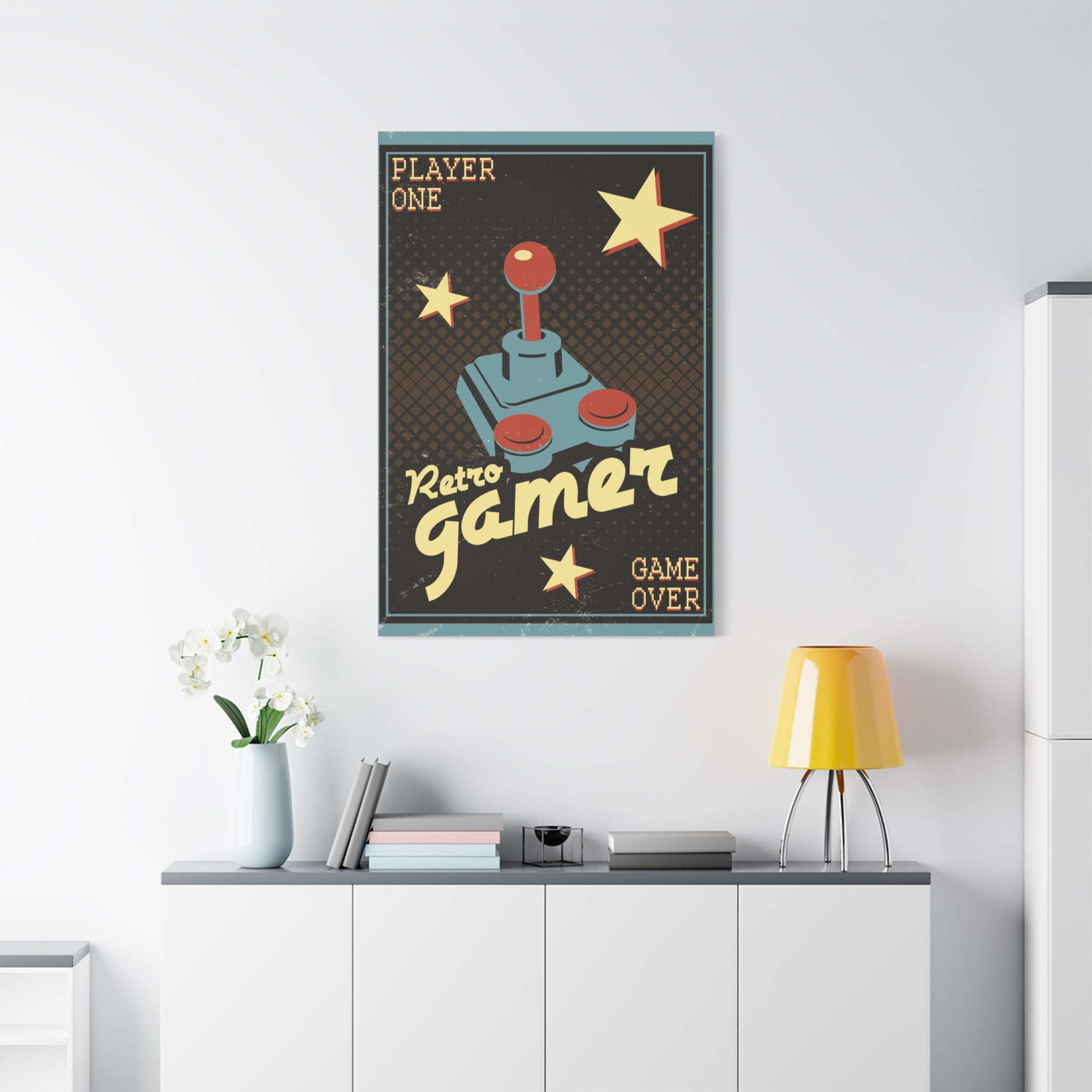 canvas-wall-art-retro-gamer-home-decor-game-over-matte-canvas-print-gaming-wall-decor-video-game-art-gamer-gift-vintage-art