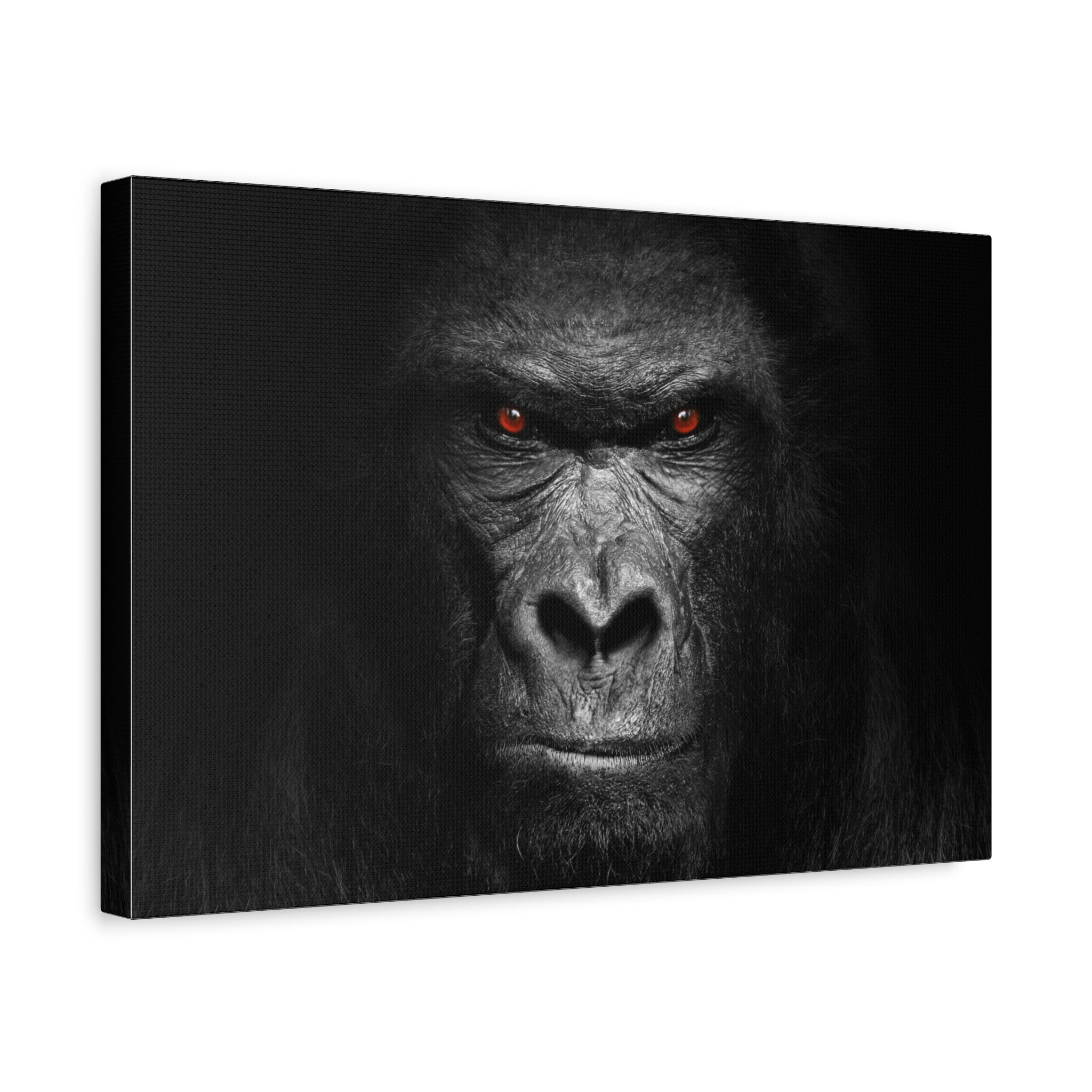 canvas-print-gorilla-face-wall-art-black-and-white-animal-decor-stretched-matte-canvas-wildlife-artwork-jungle-theme-room