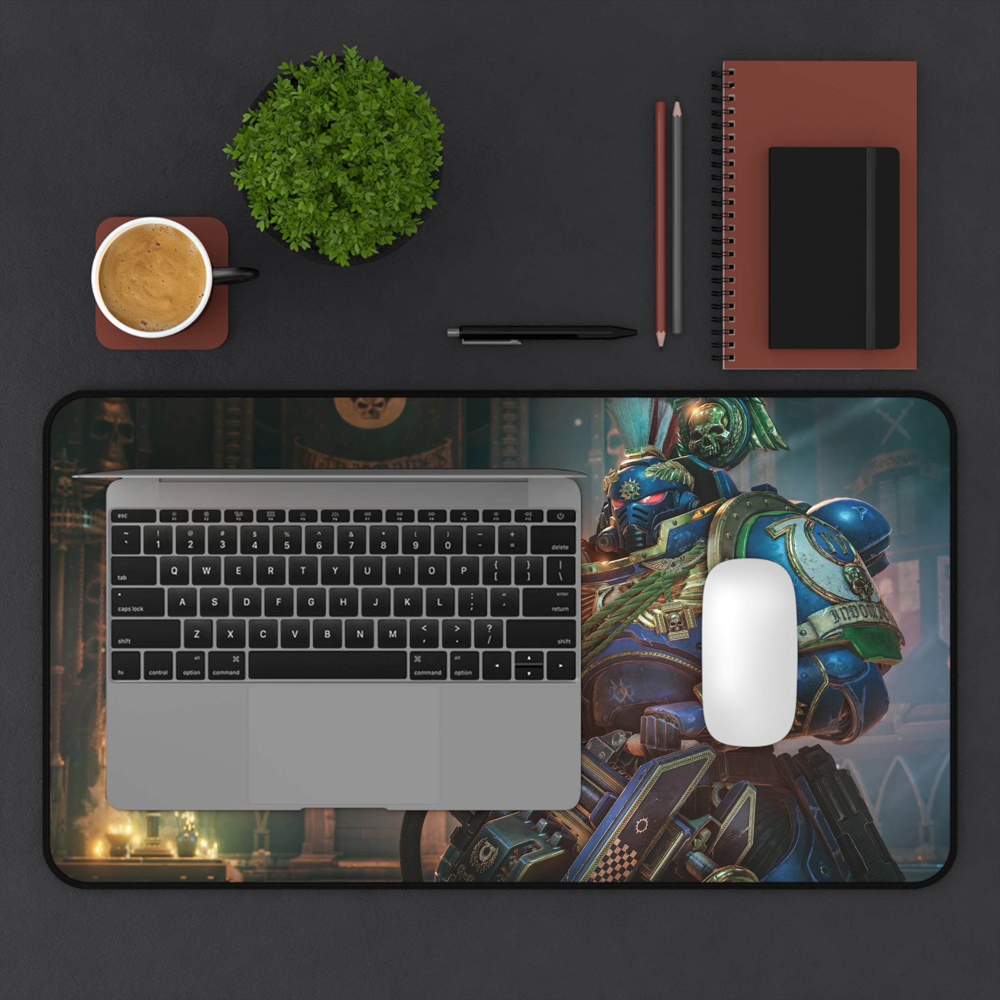 Warhammer 40k Space Marine 2 Gaming Mouse Pad - XL Desk Mat & Extended Desk Pad for Wargaming, Gamer Gift, Imperial Guard