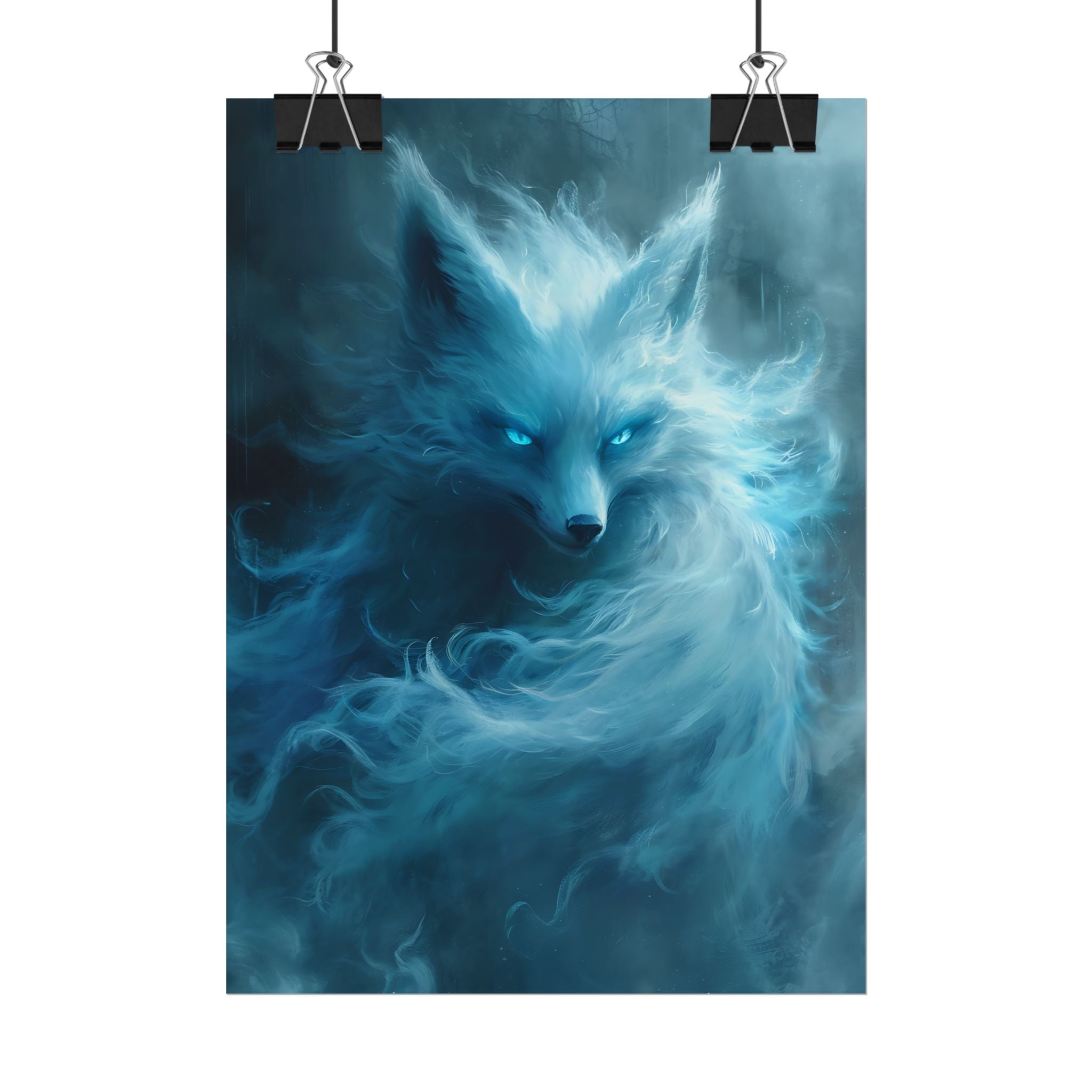 arctic-white-snow-fox-poster-print-fantasy-decor-wildlife-wall-art-home-decor-animal-lover-gift-anime-fantasy-gift