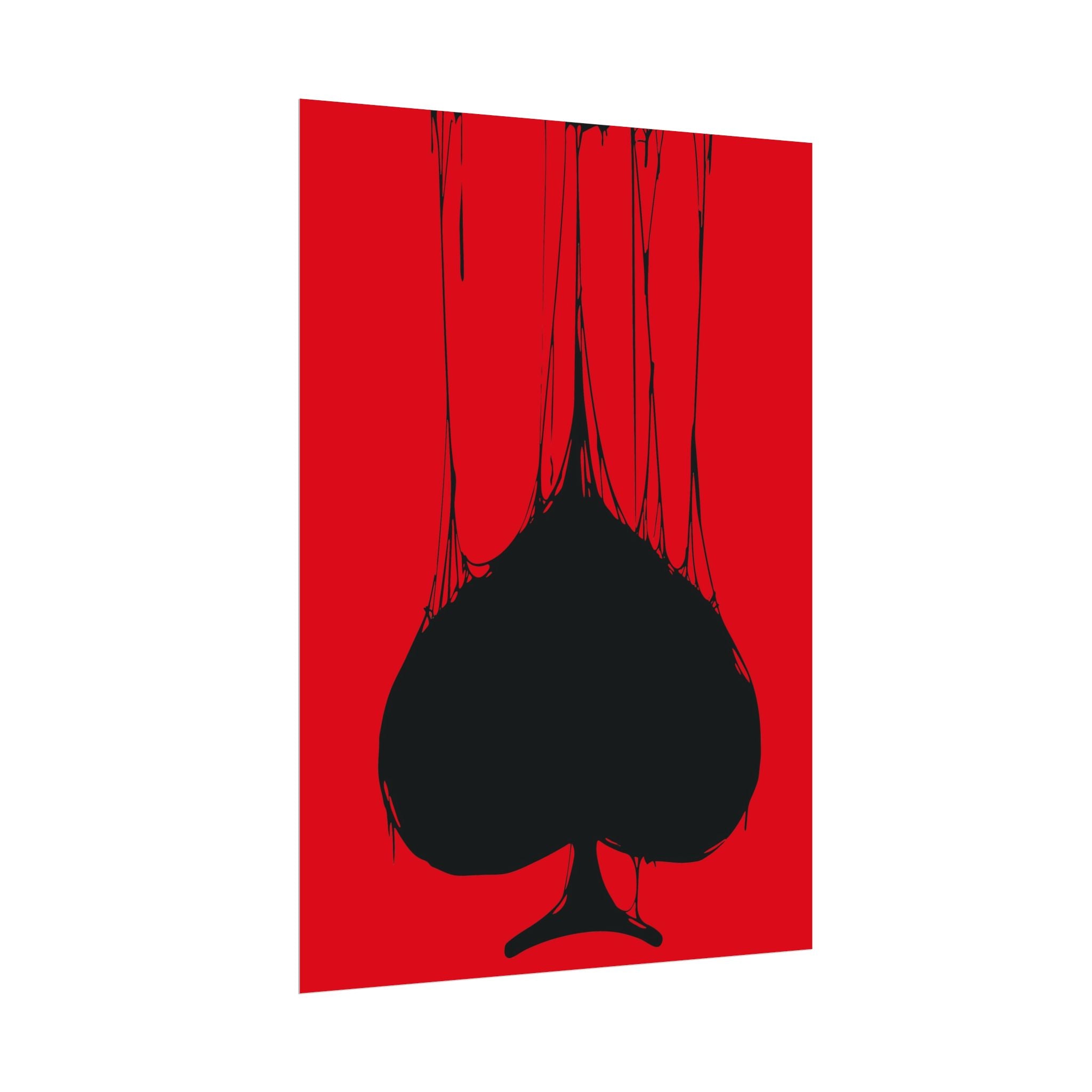 Playing Cards Spades Poster Wall Art for Gamble Lovers, Playing Cards Poster Art, Living Room Decor, Home Decor Gift, Poster Decor