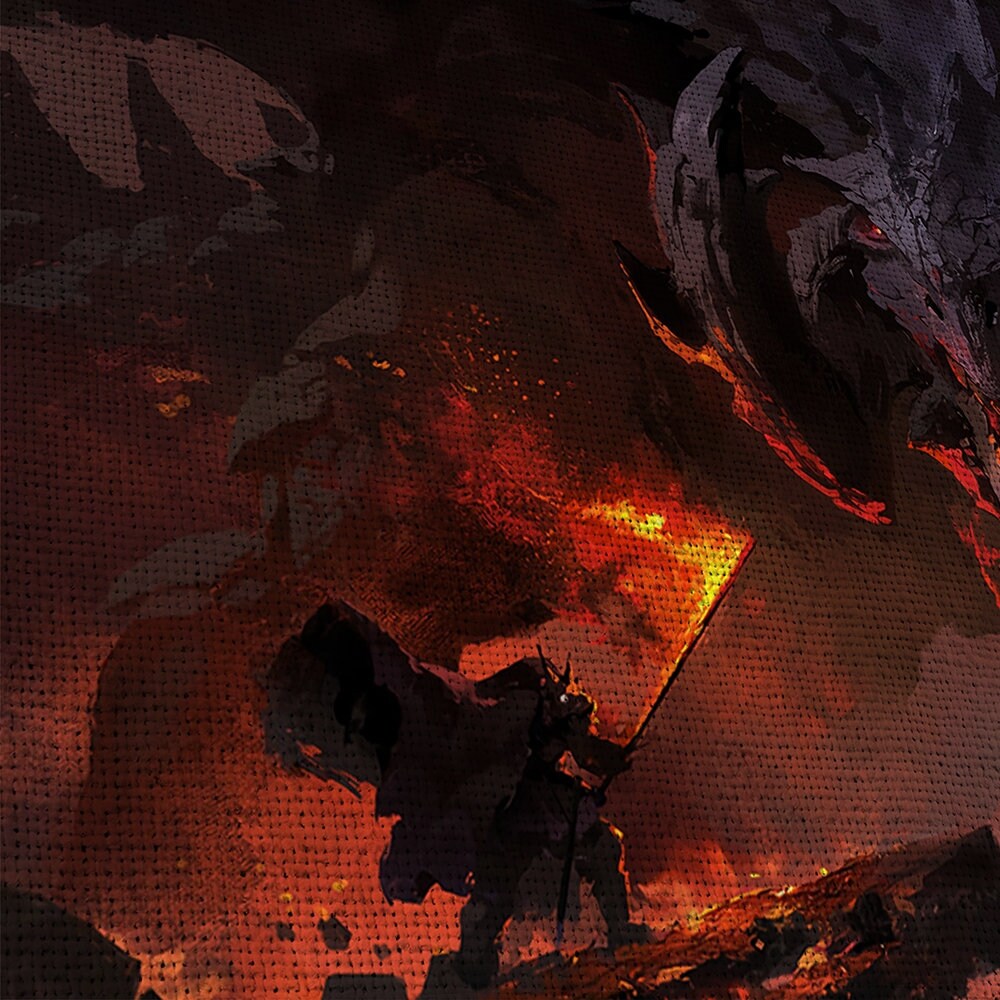 dragon-fire-fantasy-dragon-age-5-piece-canvas-wall-art-dragon-canvas-art-extra-large-wall-art-dragon-poster-5-piece-5-panel