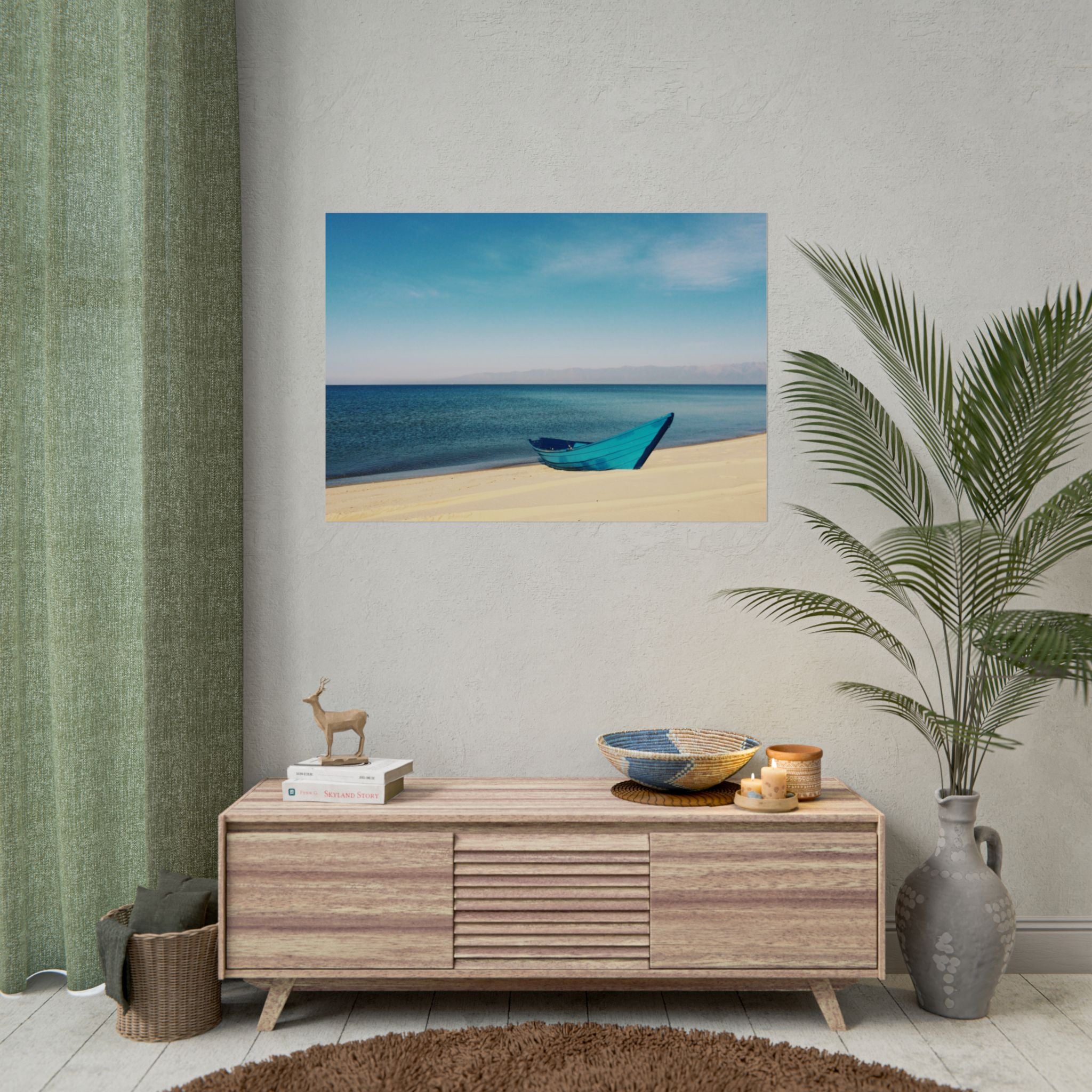 ocean-minimalist-poster-print-beach-wall-art-coastal-photography-blue-ocean-print-sand-landscape-home-office-decoration