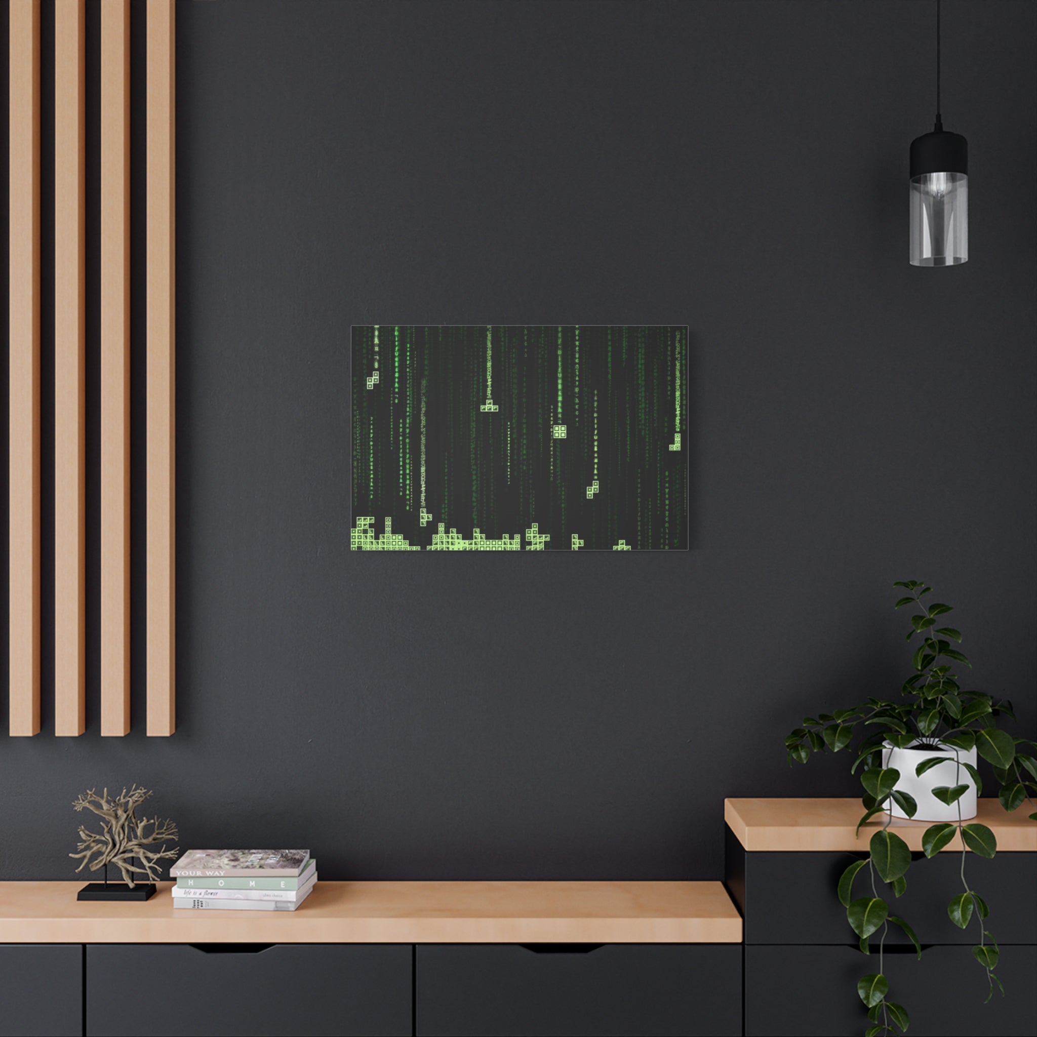 canvas-print-matrix-code-tetris-design-home-decor-wall-art-stretched-matte-canvas-unique-gift-idea-office-decoration