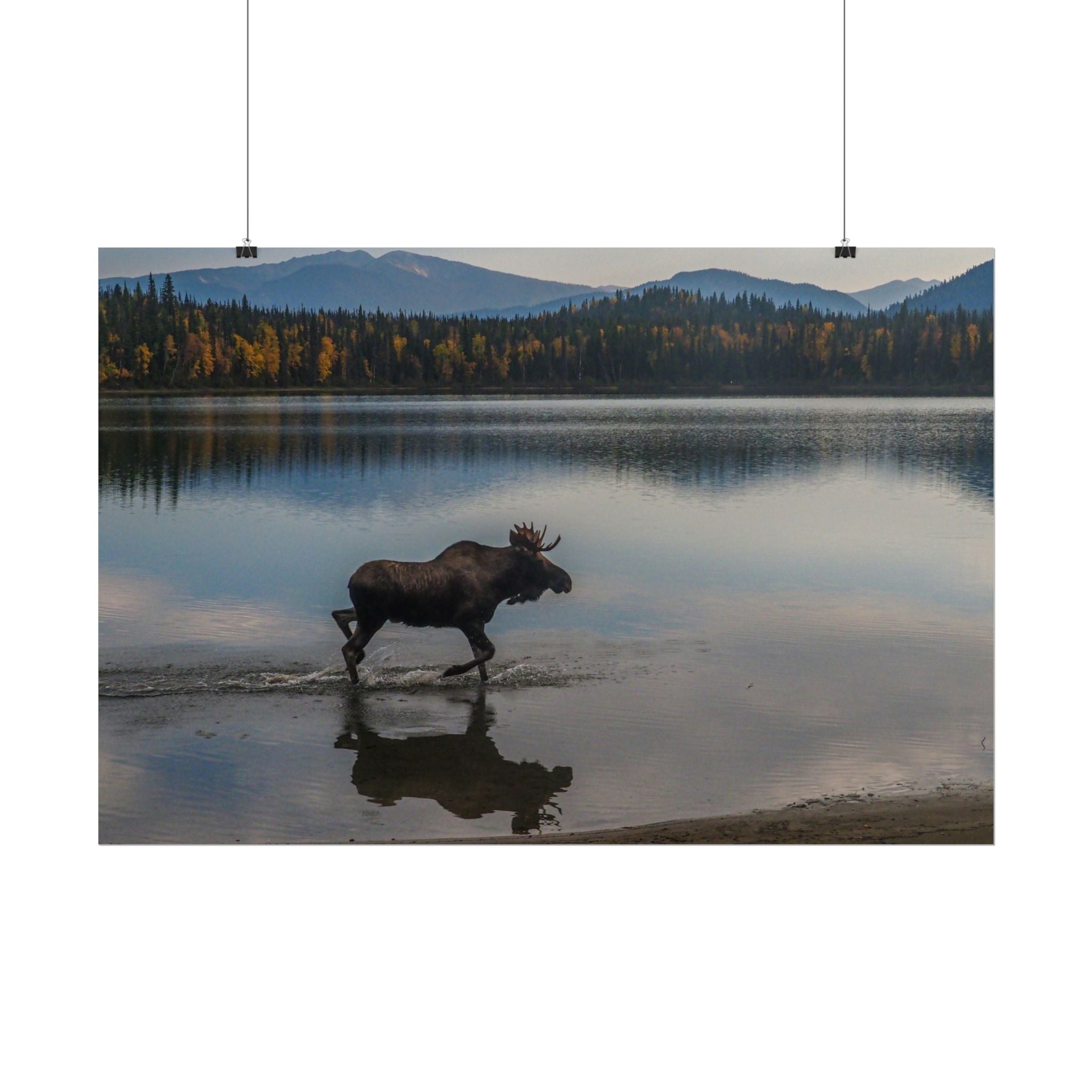 rustic-moose-poster-wall-decor-cabin-lodge-wildlife-painting-nature-home-decor-wilderness-animal-poster-farmhouse-wall-art