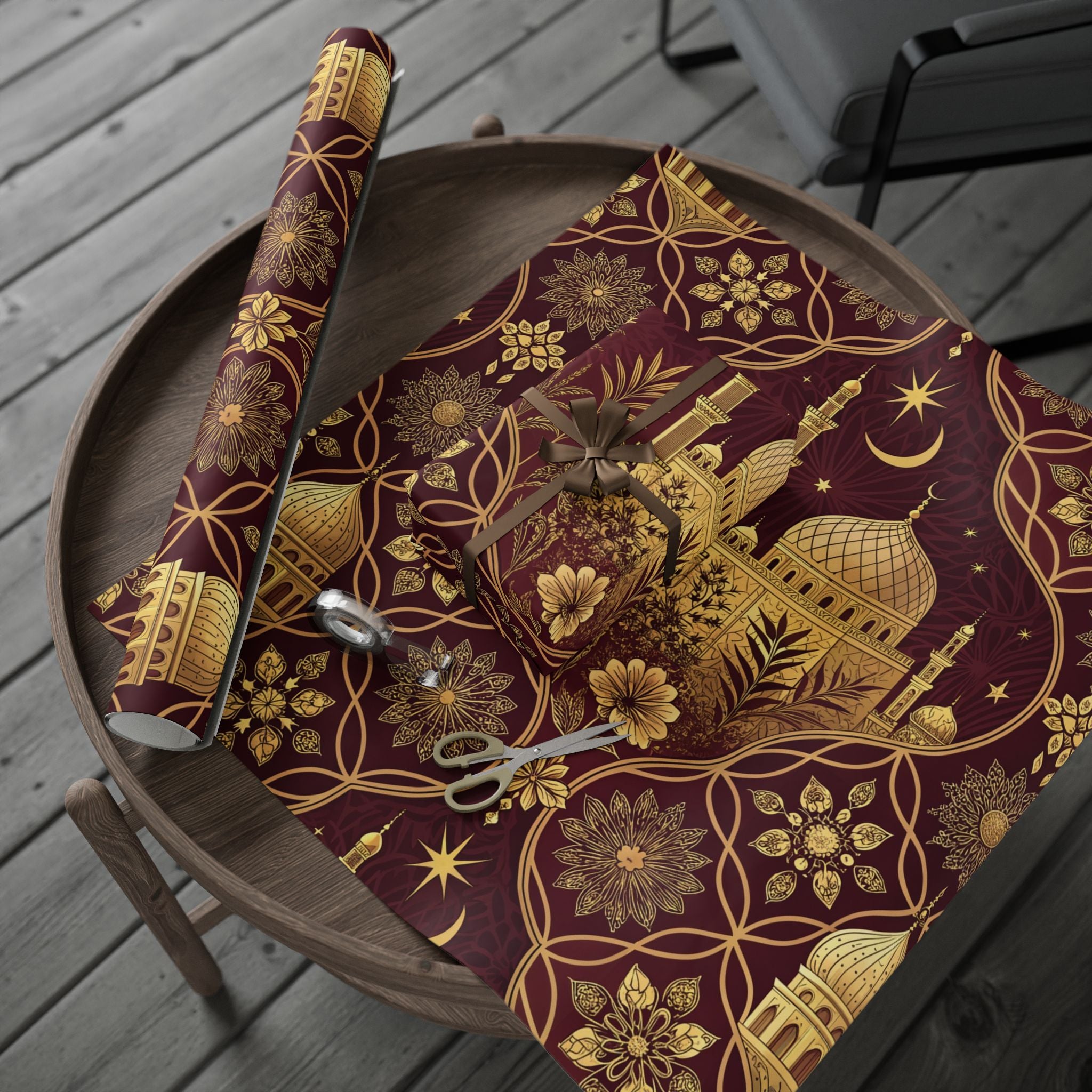 ramadan-night-wrapping-papers-islamic-celestial-gift-wrap-mosque-silhouette-eid-holiday-supplies-festive-present-packaging-re