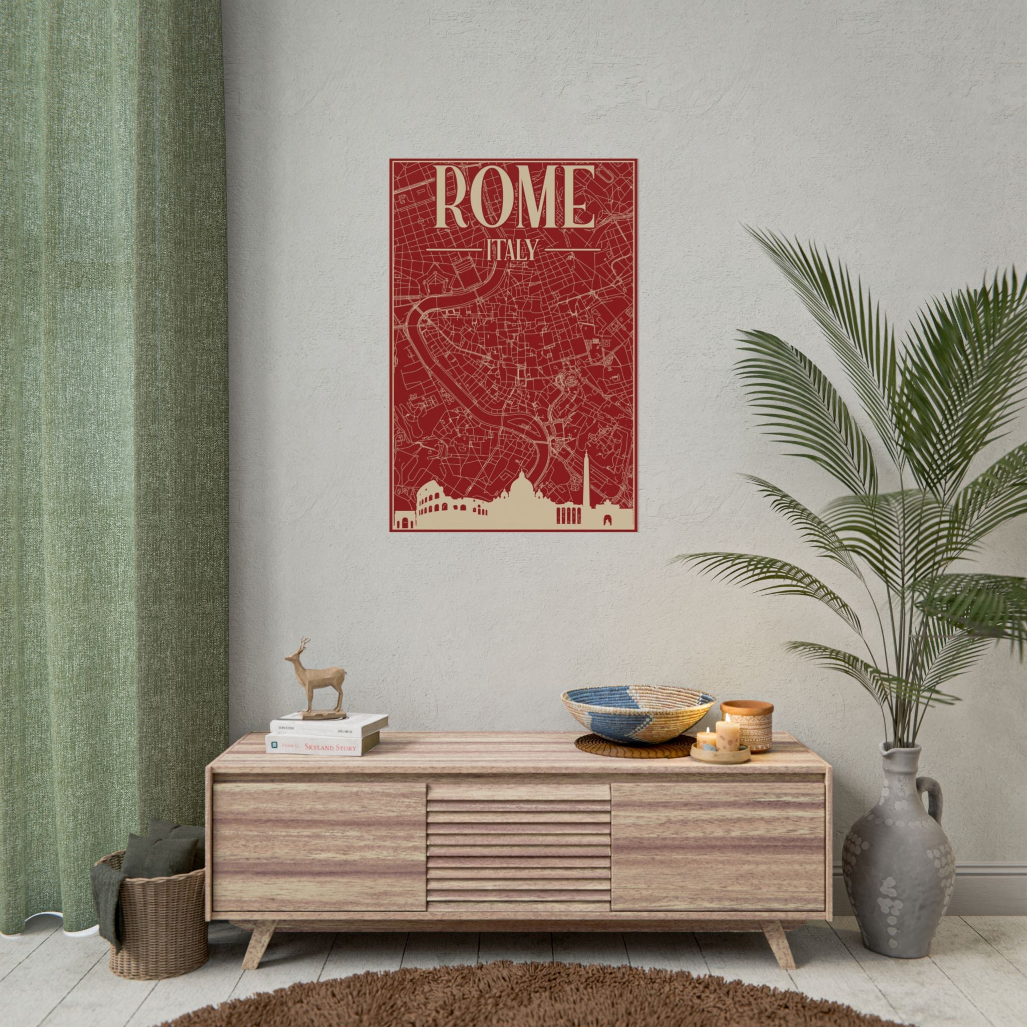 rome-italy-travel-poster-rolled-posters-for-home-decor-wall-art-print-italian-cityscape-wall-hanging