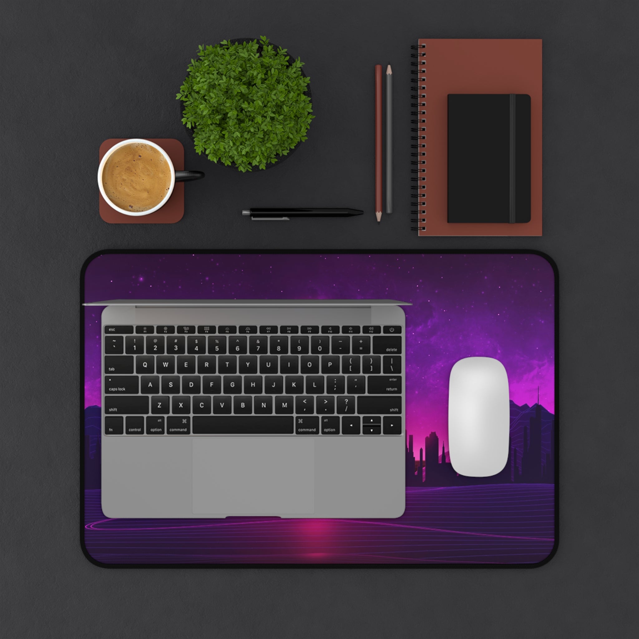vibrant-vaporwave-mouse-pad-retrowave-desk-mat-neon-synthwave-desk-pad-vaporwave-sun-and-mountains-vaporwave-gift