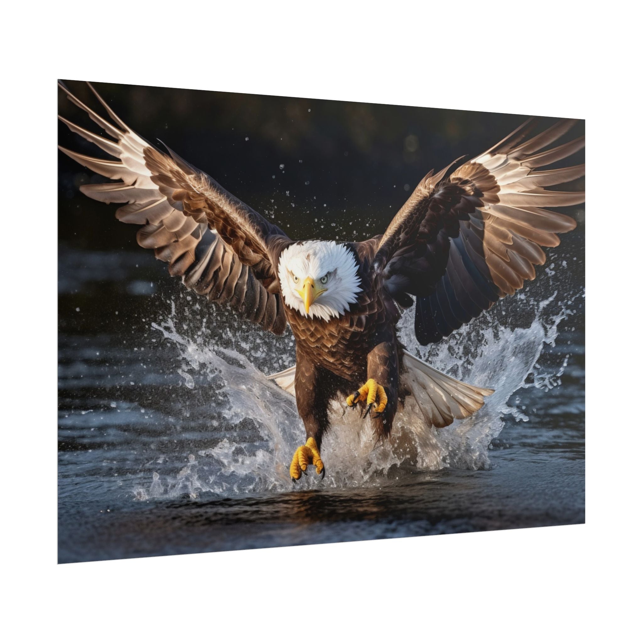 hunting-eagle-fine-art-poster-print-home-decor-wildlife-art-bird-lover-gift-living-room-decoration-eagle-decor