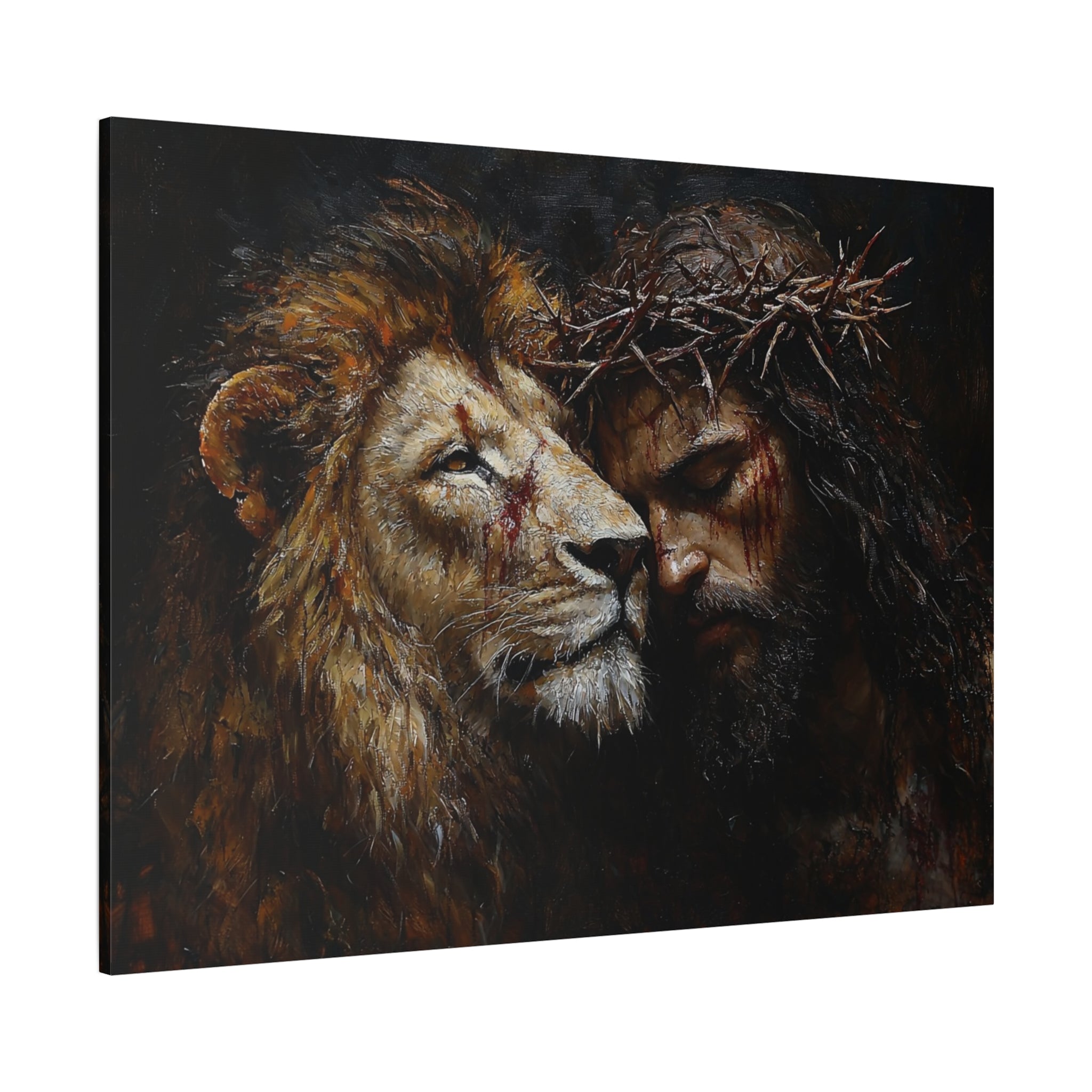 canvas-print-jesus-and-lion-wall-art-christian-home-decor-religious-wall-hanging-inspirational-artwork-gift-for-him-biblical-
