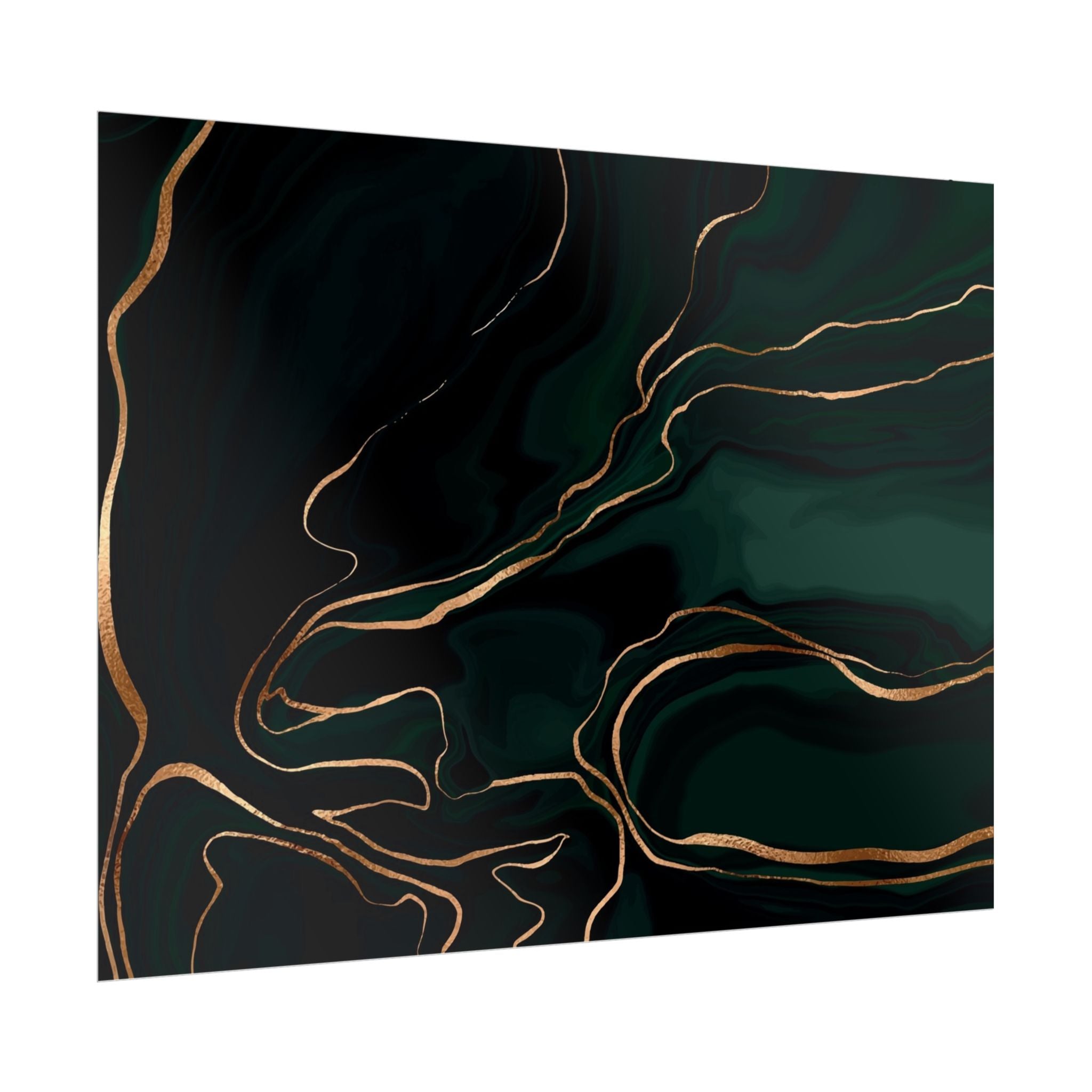 Abstract Green Gold Poster Print - Wall Art, Home Decor, Office Decor, Green Canvas Bedroom, Modern Art, Green Print